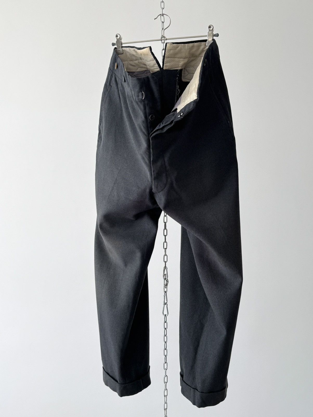 Japanese Brand × Vintage ≈1940s Vintage European Style Buckle Back Trousers Size US 34 / EU 50 - 5 Thumbnail