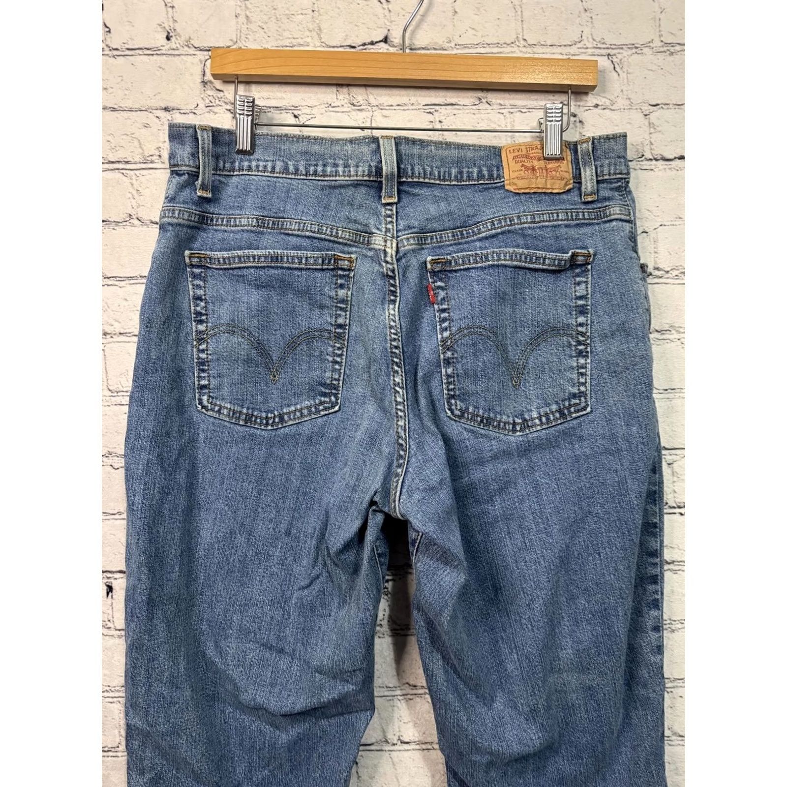 Levi's Levi's Relaxed Tapered Jeans Women 34x28 Denim Blue 34 Regular Cotton Spandex Five-Pocket Vintage No N/A Size 24" / US 00 / IT 34 - 7 Thumbnail