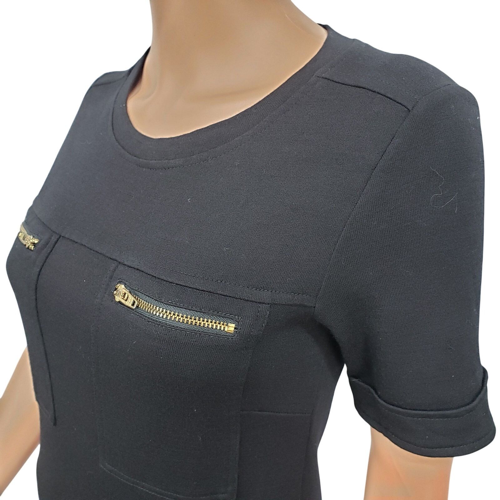 J.Crew J. Crew Shift Dress Gold Zipper Pockets Wool Blend 03344 S 0 Size XS / US 0-2 / IT 36-38 - 5 Thumbnail