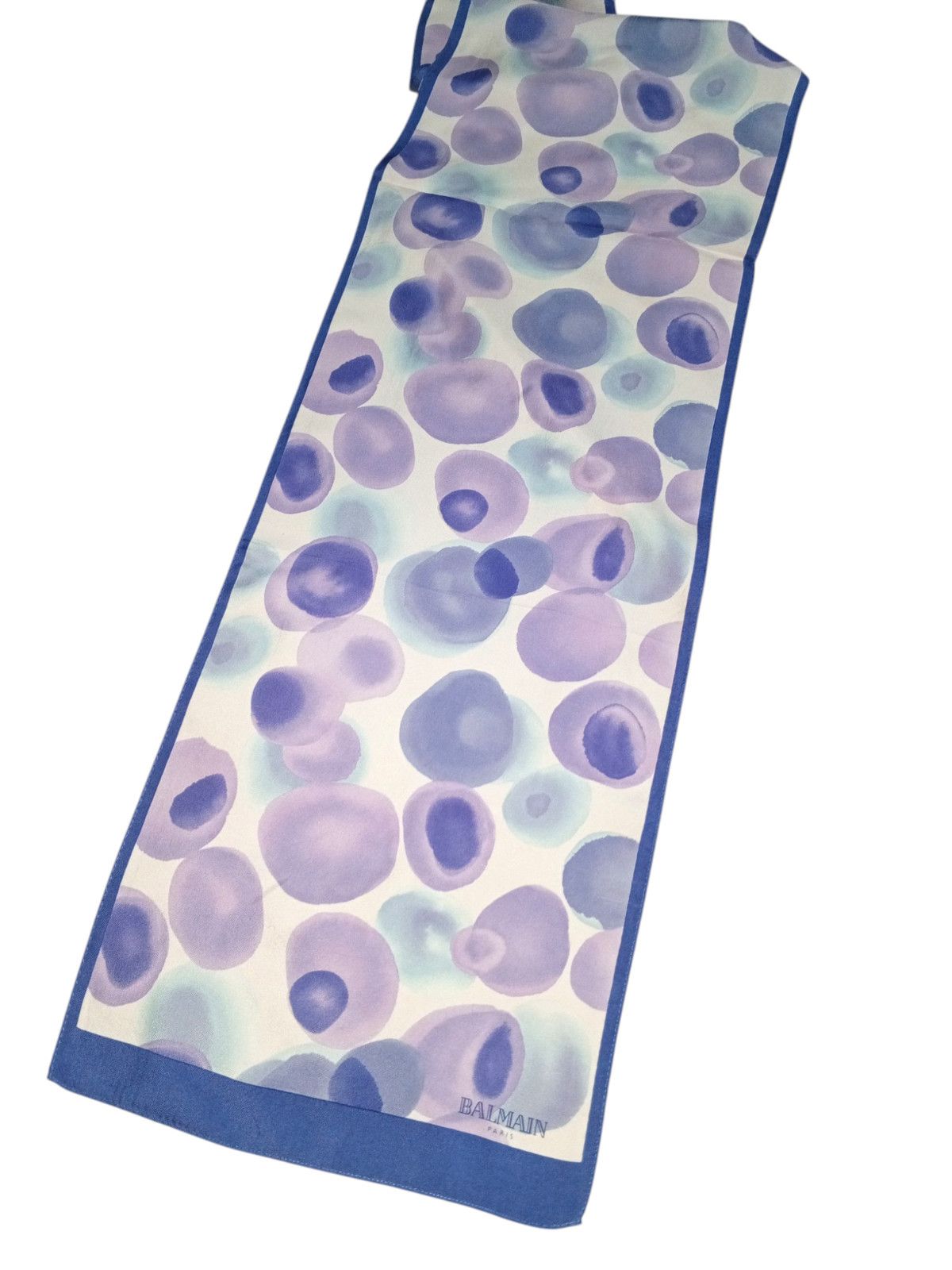 Pierre Balmain PIERRE BALMAIN PARIS Abstract Geometric Purple Silk Scarf Size ONE SIZE - 4 Thumbnail