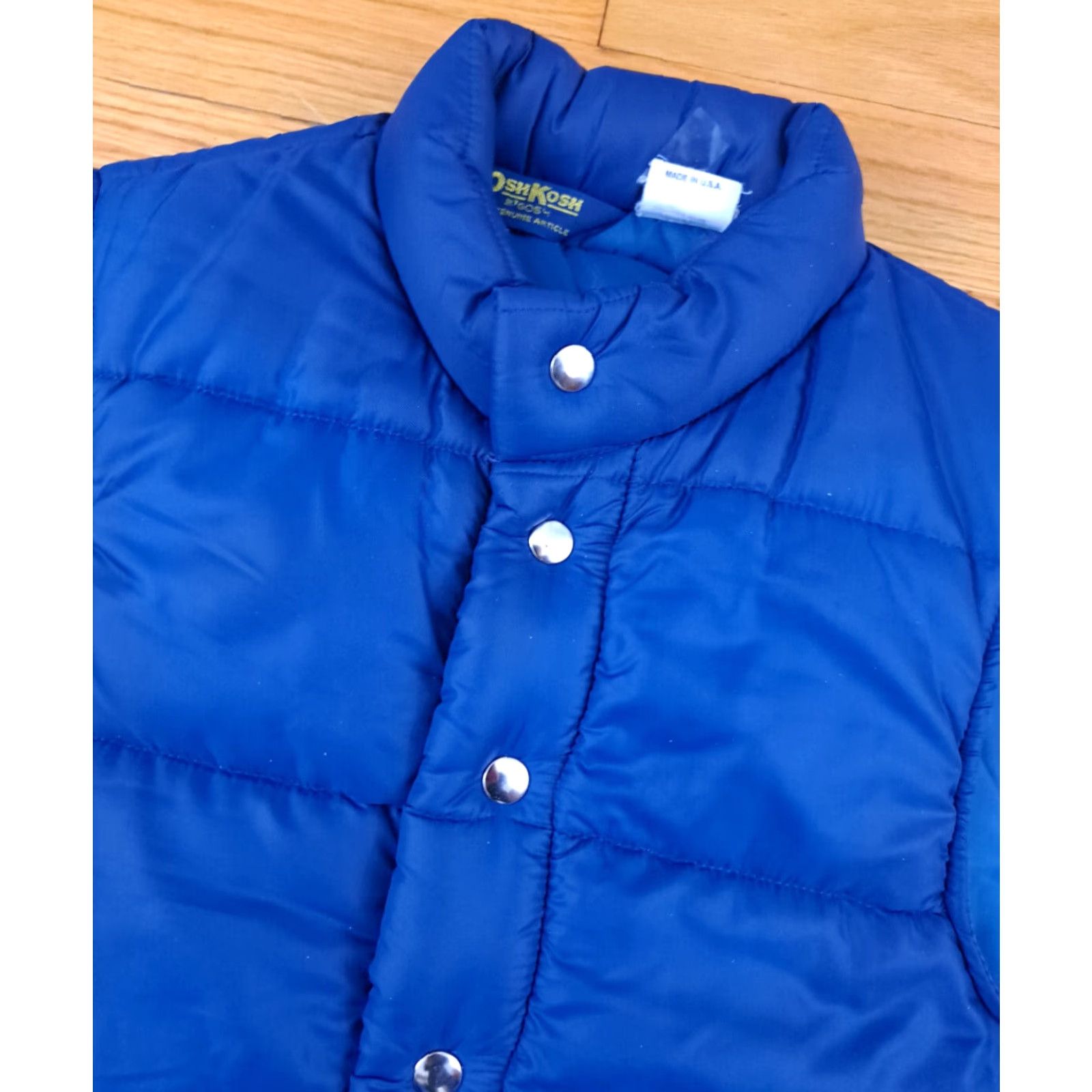 Vintage VINTAGE Osh kosh Vest Medium USA Made Blue Nylon Button Down Full Metal Button Down Outdoor Bomber Vest Men M Blue USA Pattern Solid Middle-Length Size US M / EU 48-50 / 2 - 3 Thumbnail