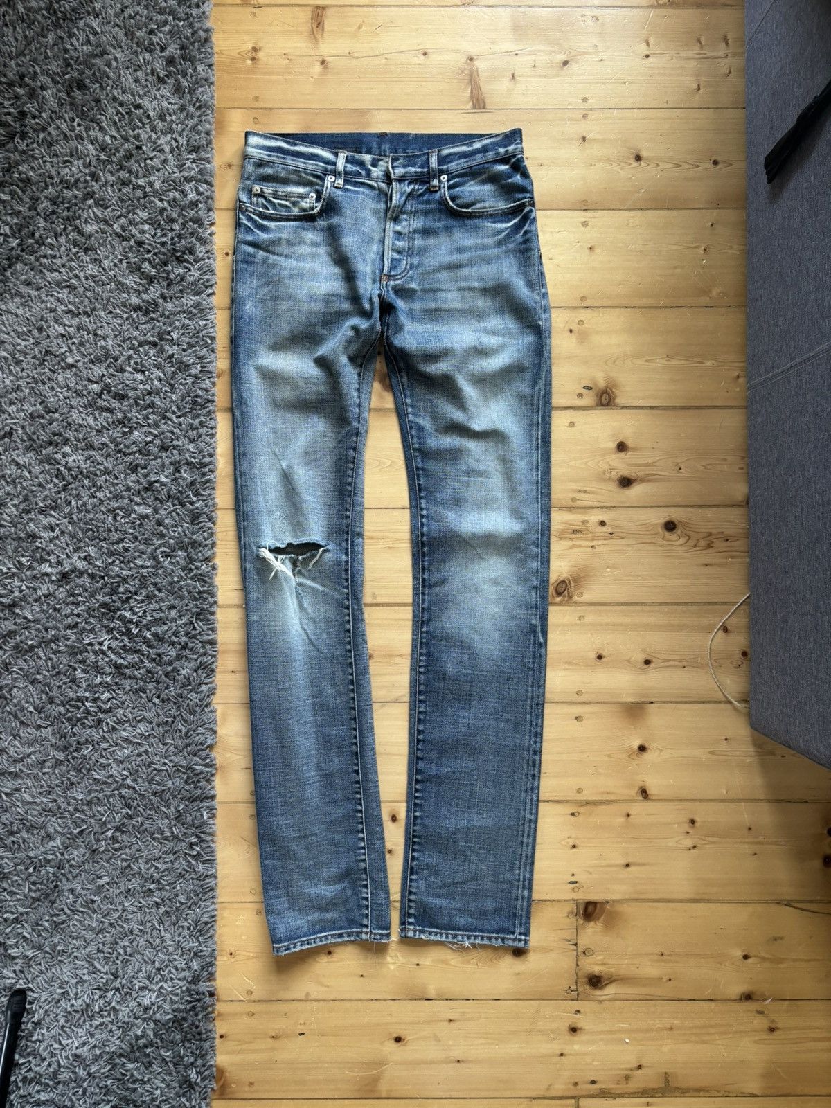 Dior Dior Homme MII AW05/06 Runway Dust Wash Damaged Jeans | Grailed