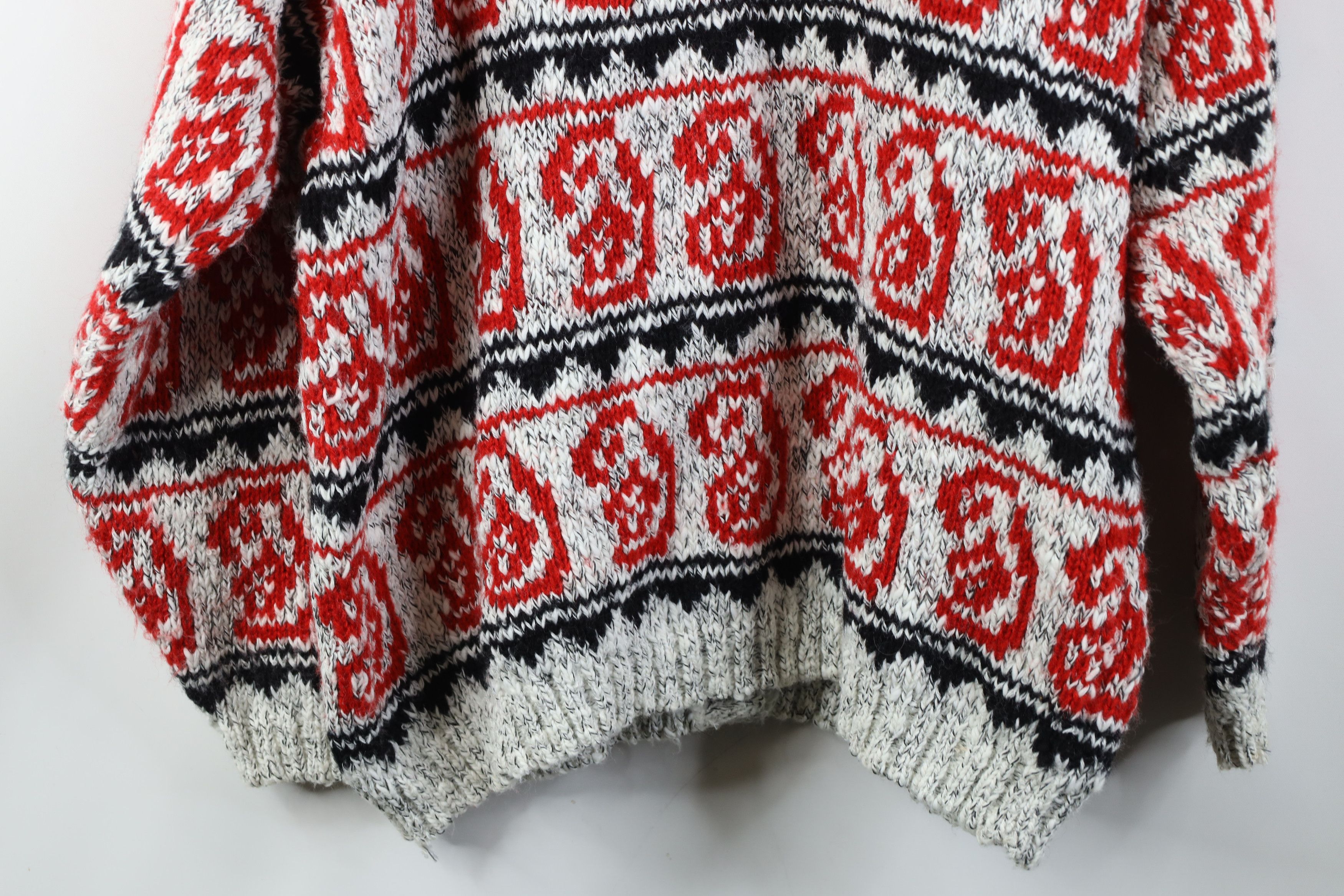 Vintage Vintage 90s Streetwear Paisley Knit Cardigan Sweater Size L / US 10 / IT 46 - 11 Thumbnail