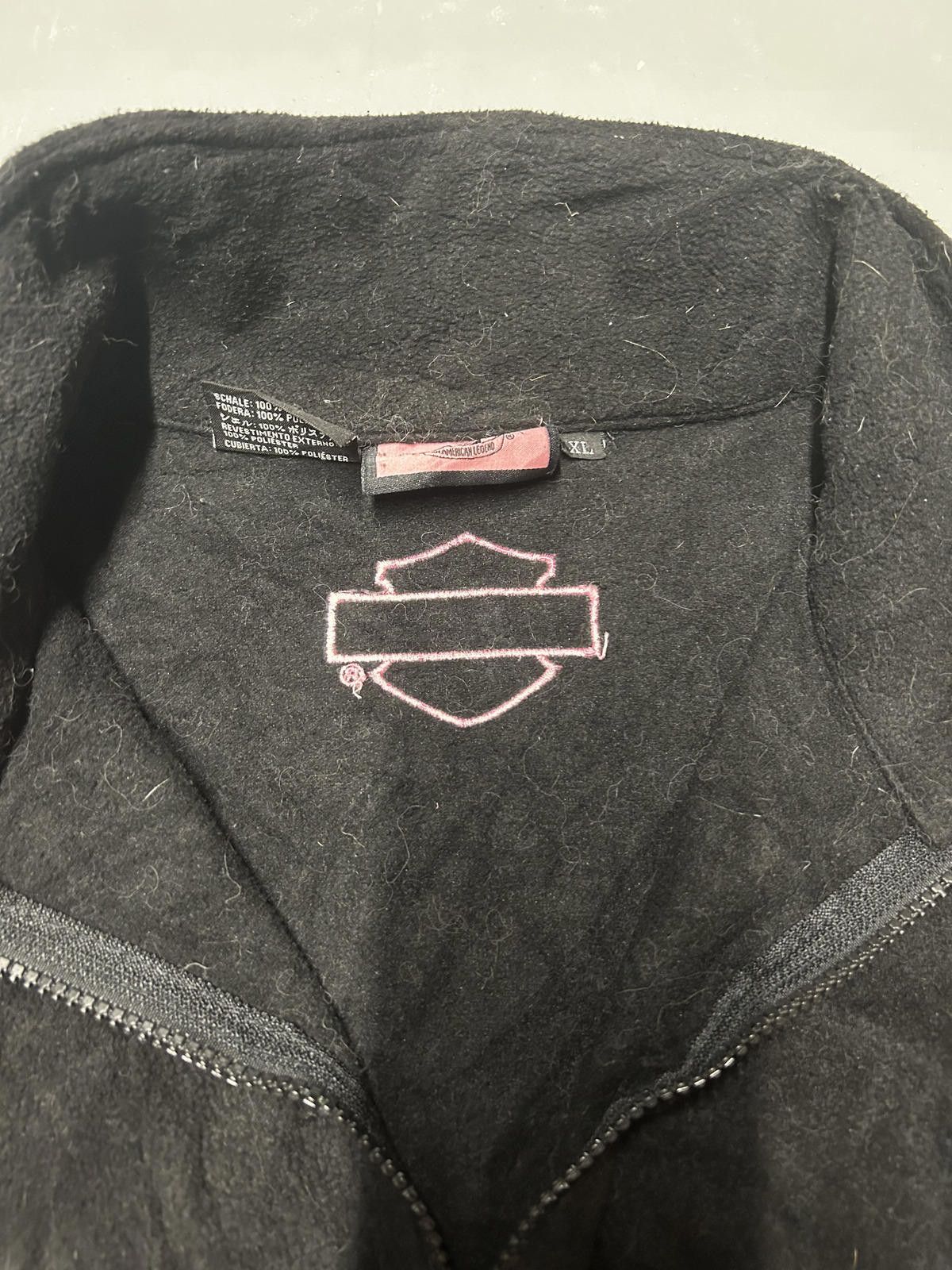 Harley Davidson Harley-Davidson Black and Pink Zip Jacket Size XL / US 12-14 / IT 48-50 - 3 Thumbnail