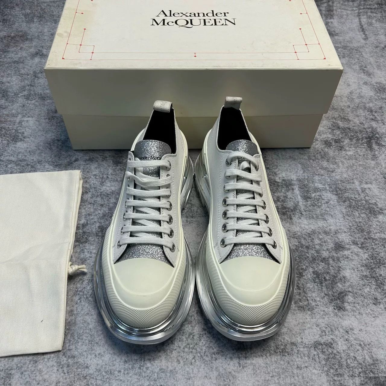 Alexander McQueen new alexander mcqueen platform canvas sneakers size 41 Size US 8 / EU 41 - 1 Thumbnail
