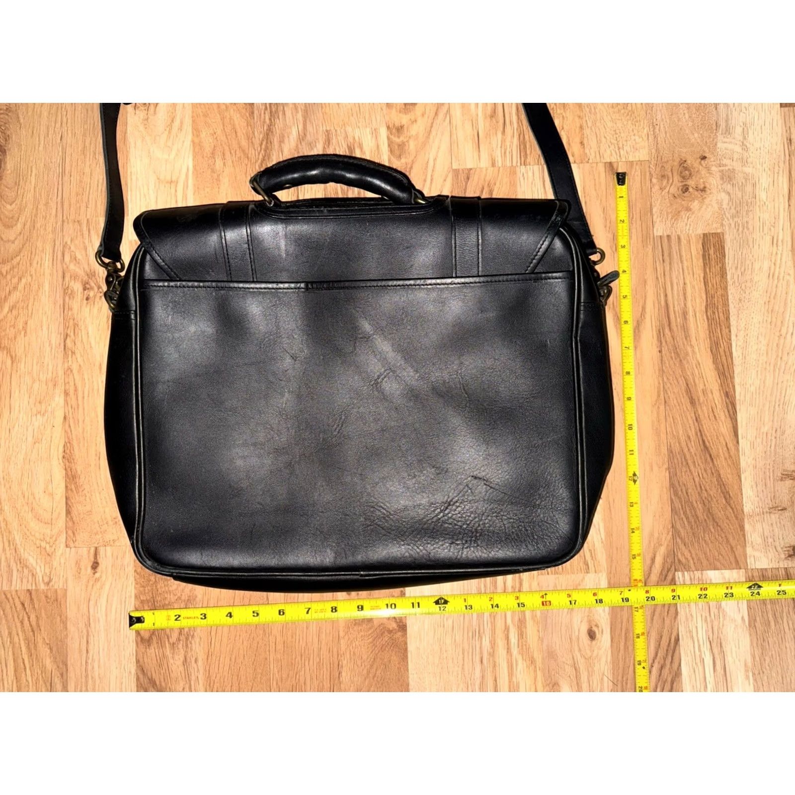 Eddie Bauer Eddie Bauer Black Laptop Briefcase Genuine Leather Shoulder Bag Size ONE SIZE - 6 Thumbnail
