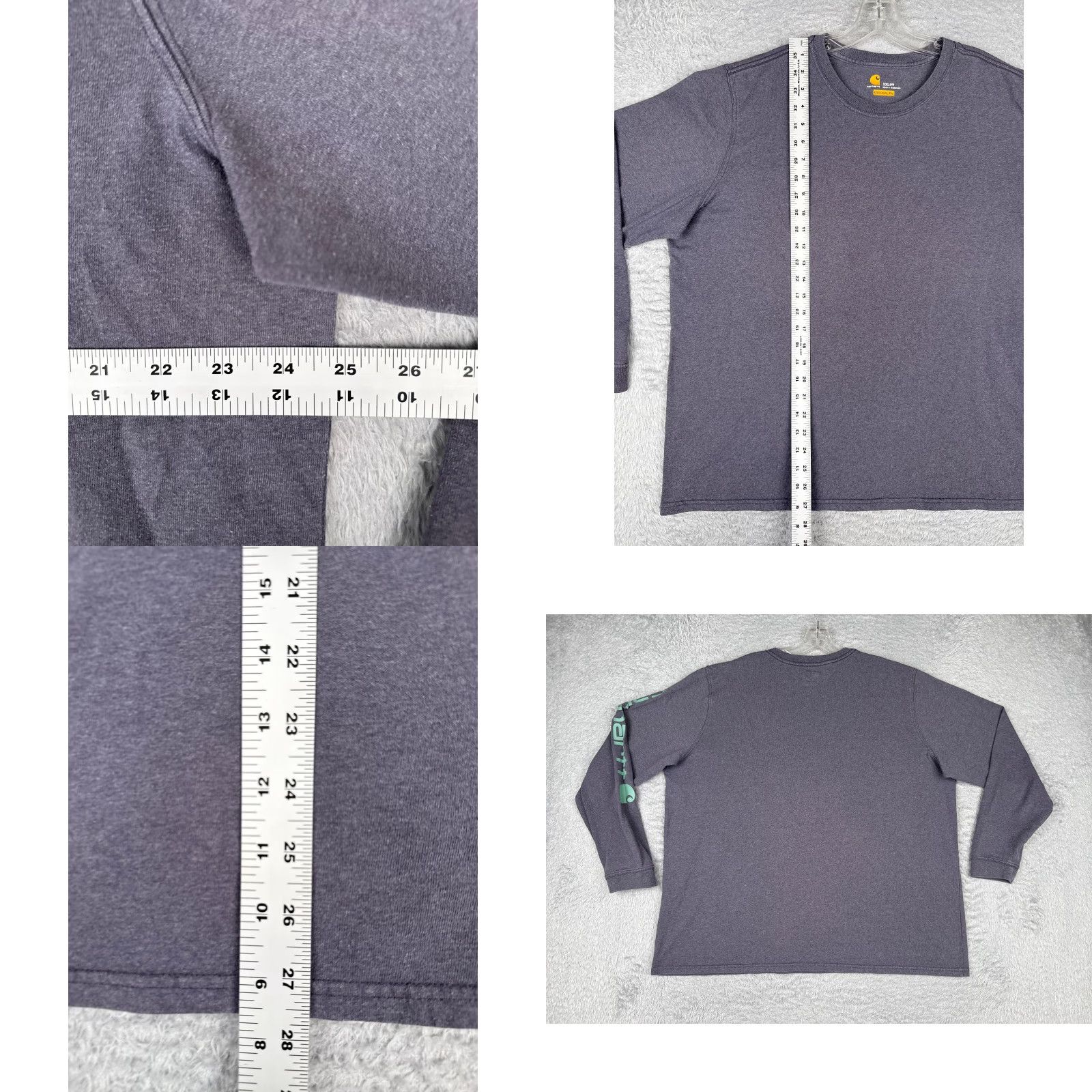Carhartt VINTAGE Carhartt Shirt Women 2XL Gray Long Sleeve Crew Neck 100% Cotton READ Size XXL / US 16-18 / IT 52-54 - 8 Thumbnail