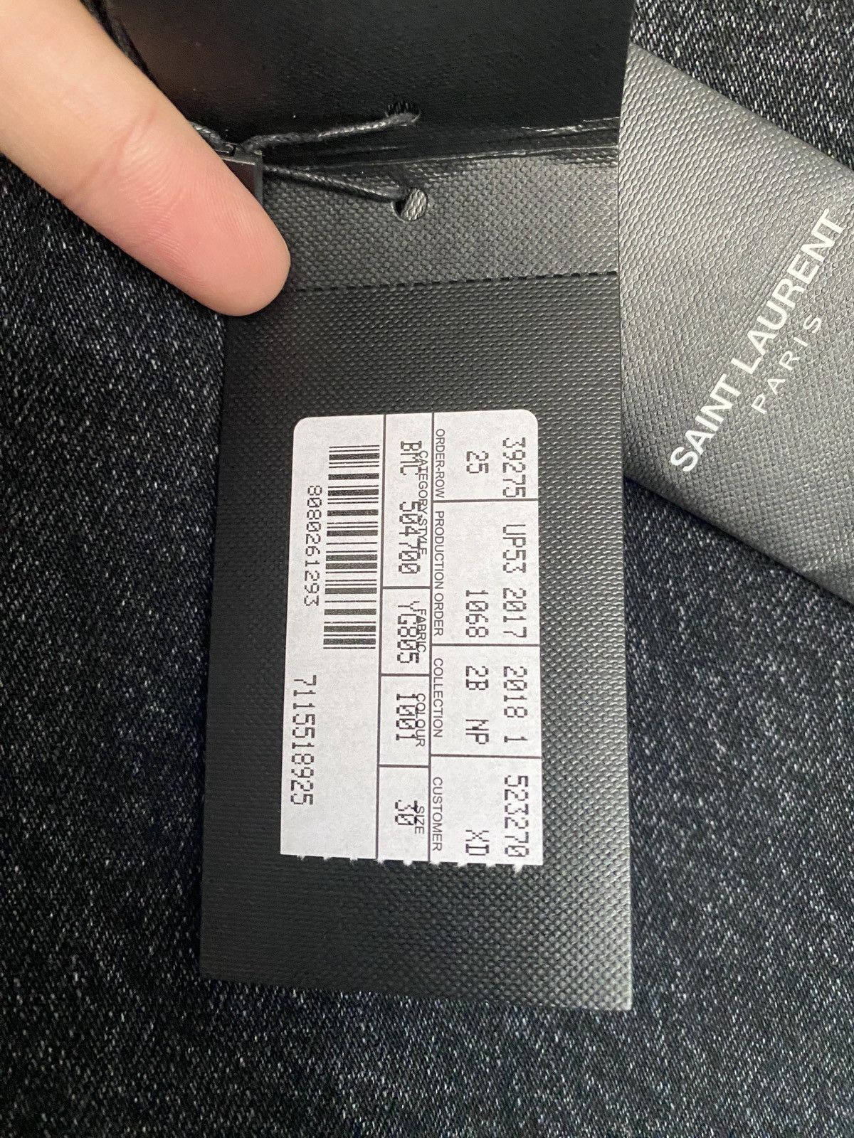 Saint Laurent Paris NWT D02 knee slit trash black acid wash pair #1 Size US 30 / EU 46 - 4 Thumbnail