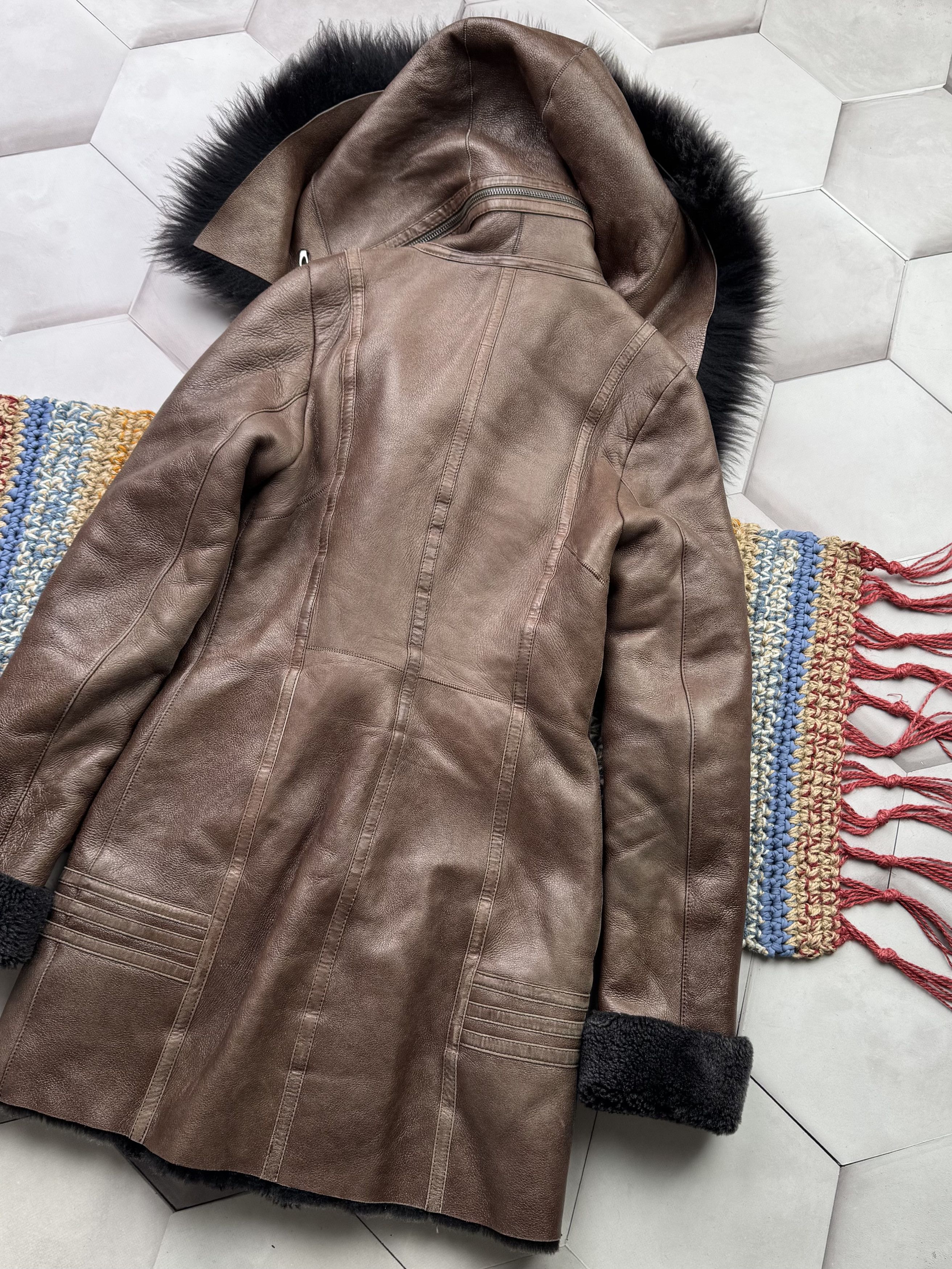 Japanese Brand Vintage Real Sheepskin Coat (E4) Size S / US 4 / IT 40 - 12 Thumbnail
