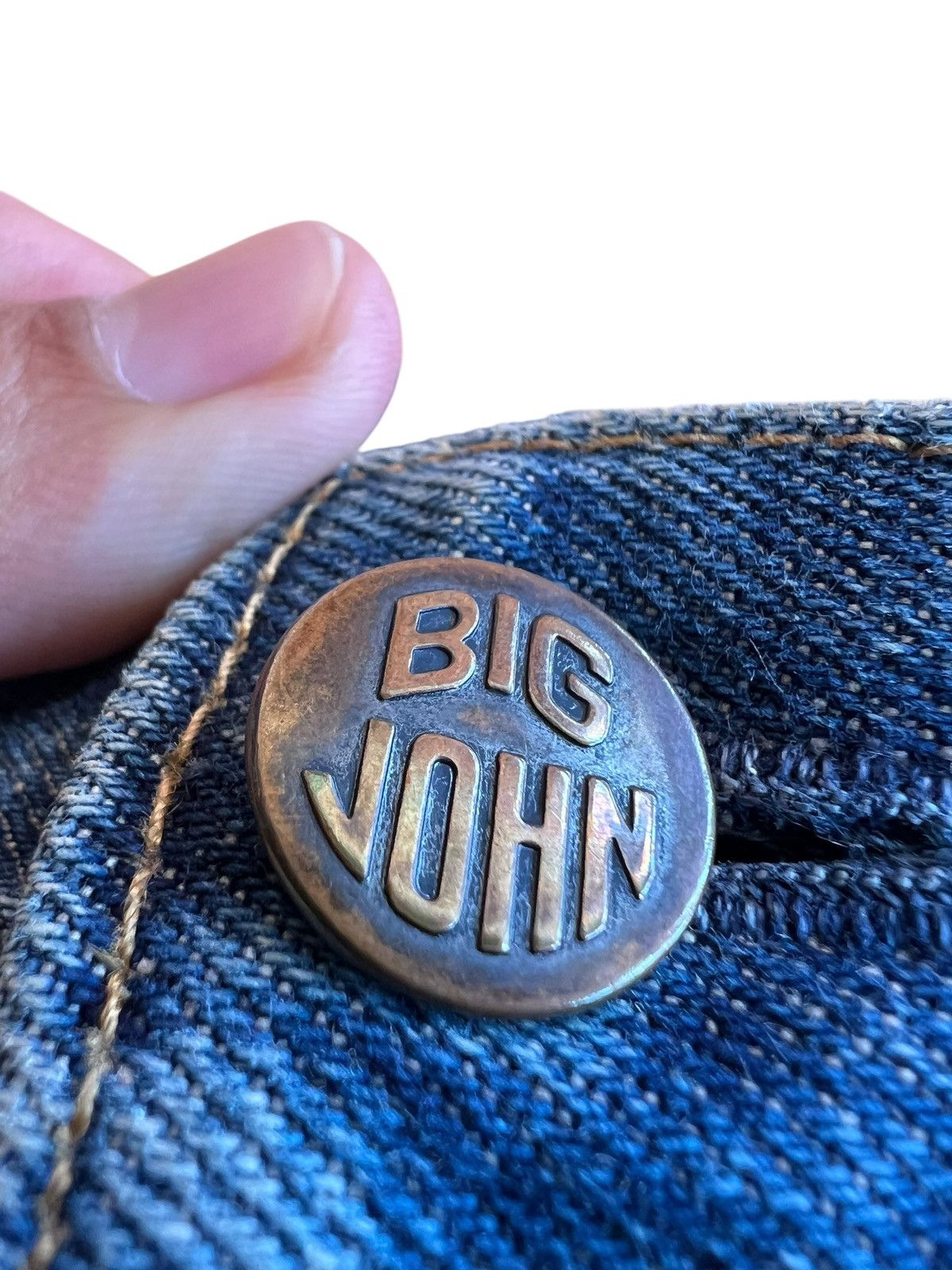 Japanese Brand Vintage BigJohn Super Bootcut Distressed Mudwash Jean Size US 31 - 9 Thumbnail