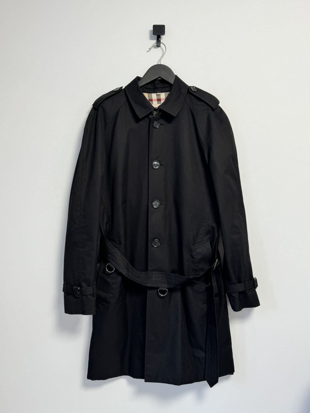Burberry Burberry Trench Coat Luxury Monogram Black Nova Check Size US L / EU 52-54 / 3 - 2 Thumbnail