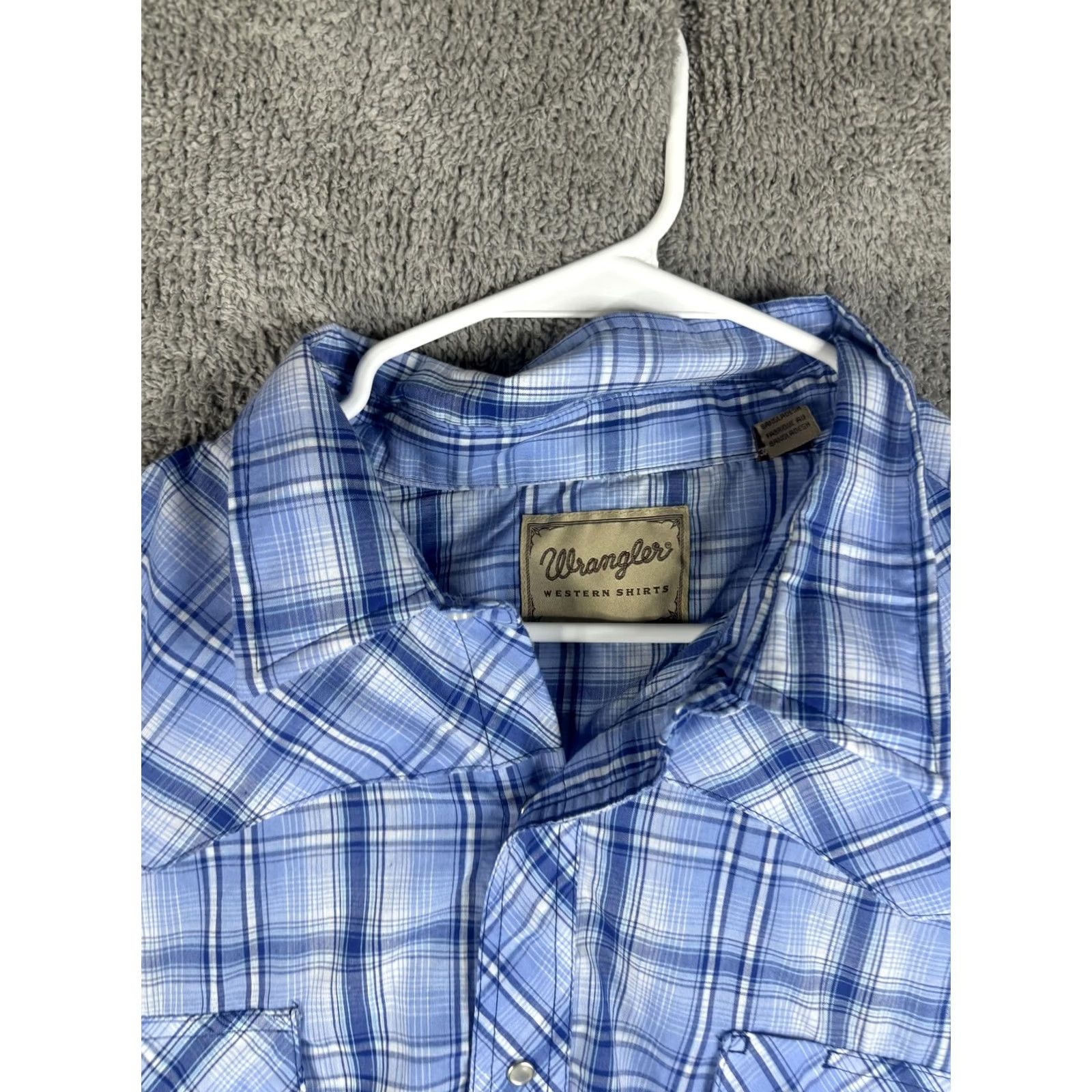 Wrangler VINTAGE Wrangler Western Shirt Mens 3XL Blue Plaid Pearl Snap Long Sleeve Cowboy Size US XXL / EU 58 / 5 - 5 Thumbnail