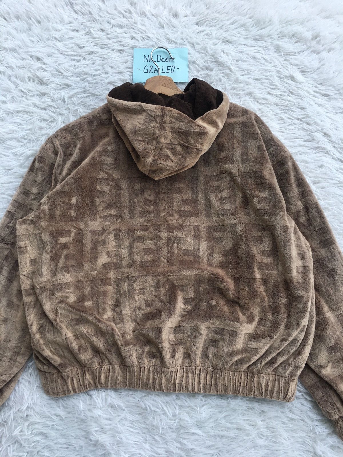 Fendi Rare Vintage 90s FENDI Monogram Velvet Jacket Size US L / EU 52-54 / 3 - 22 Thumbnail
