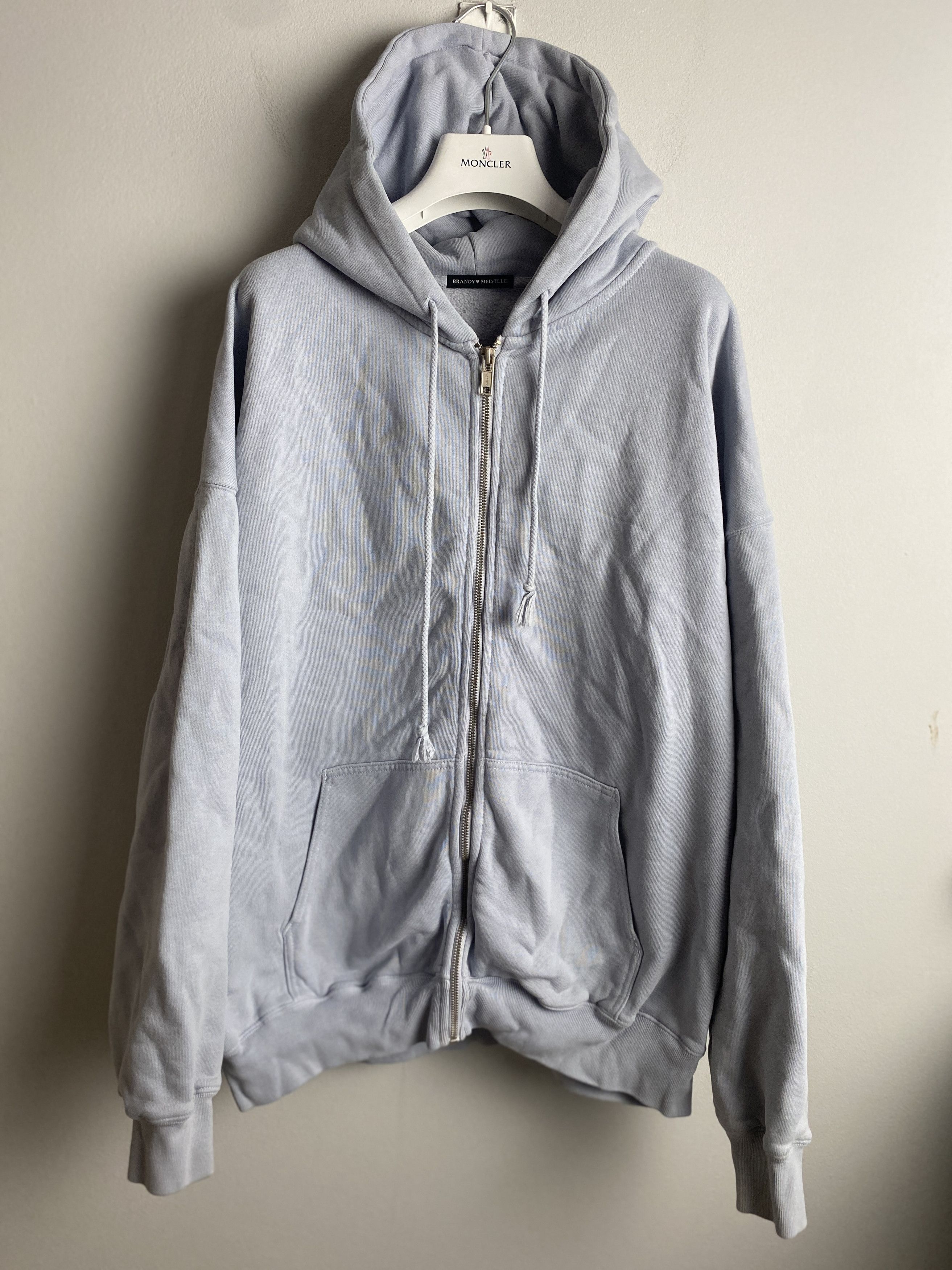 Other Brandy Melville zip-up hoodie thick heavy boxy oversized Size US XL / EU 56 / 4 - 1 Thumbnail