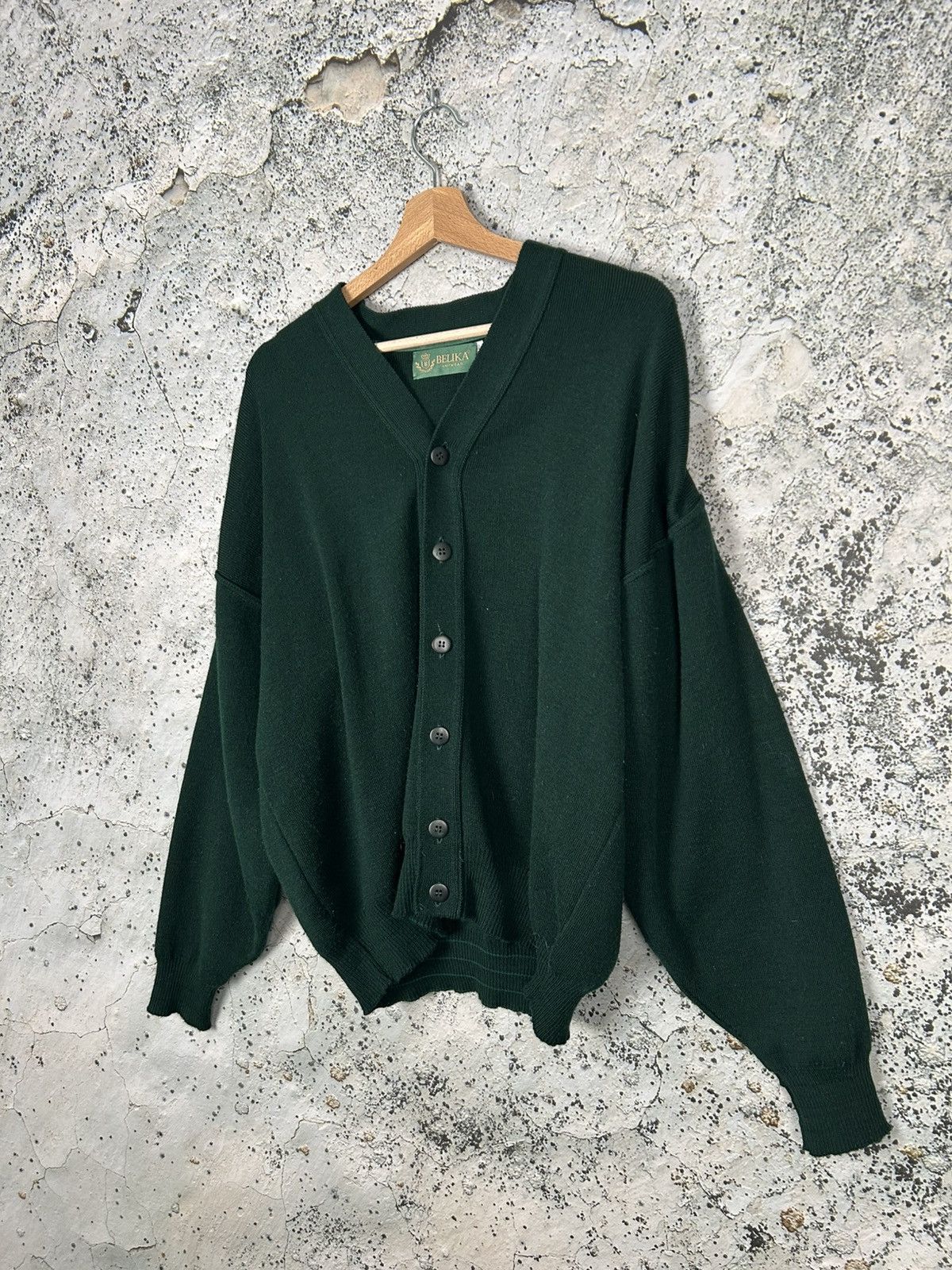 Vintage Vintage Belika Green Cardigan 90s Sweater Knit Avant Garde Size US L / EU 52-54 / 3 - 2 Thumbnail