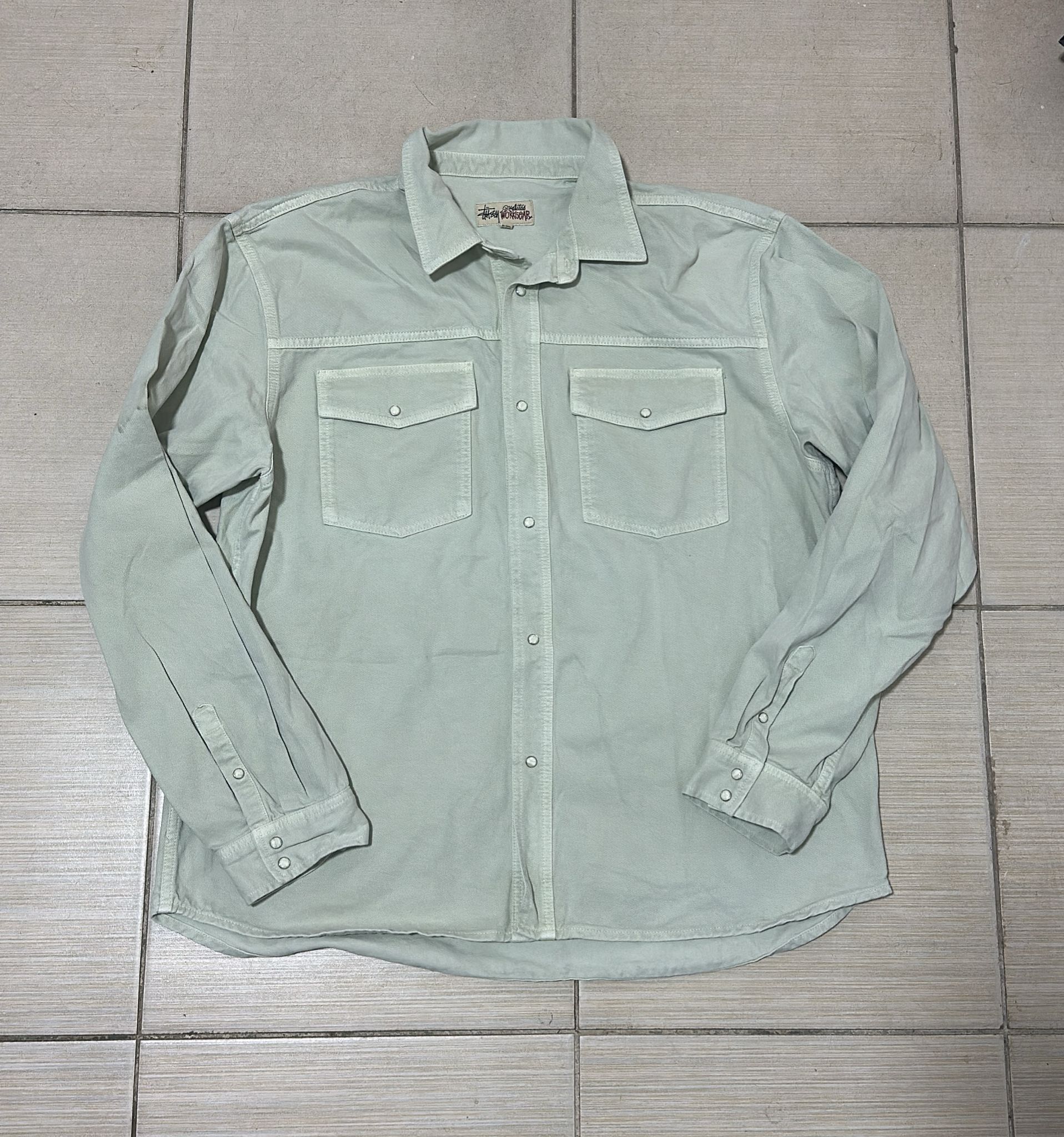Stussy Stussy Double Dye Western Shirt Purple M | Grailed