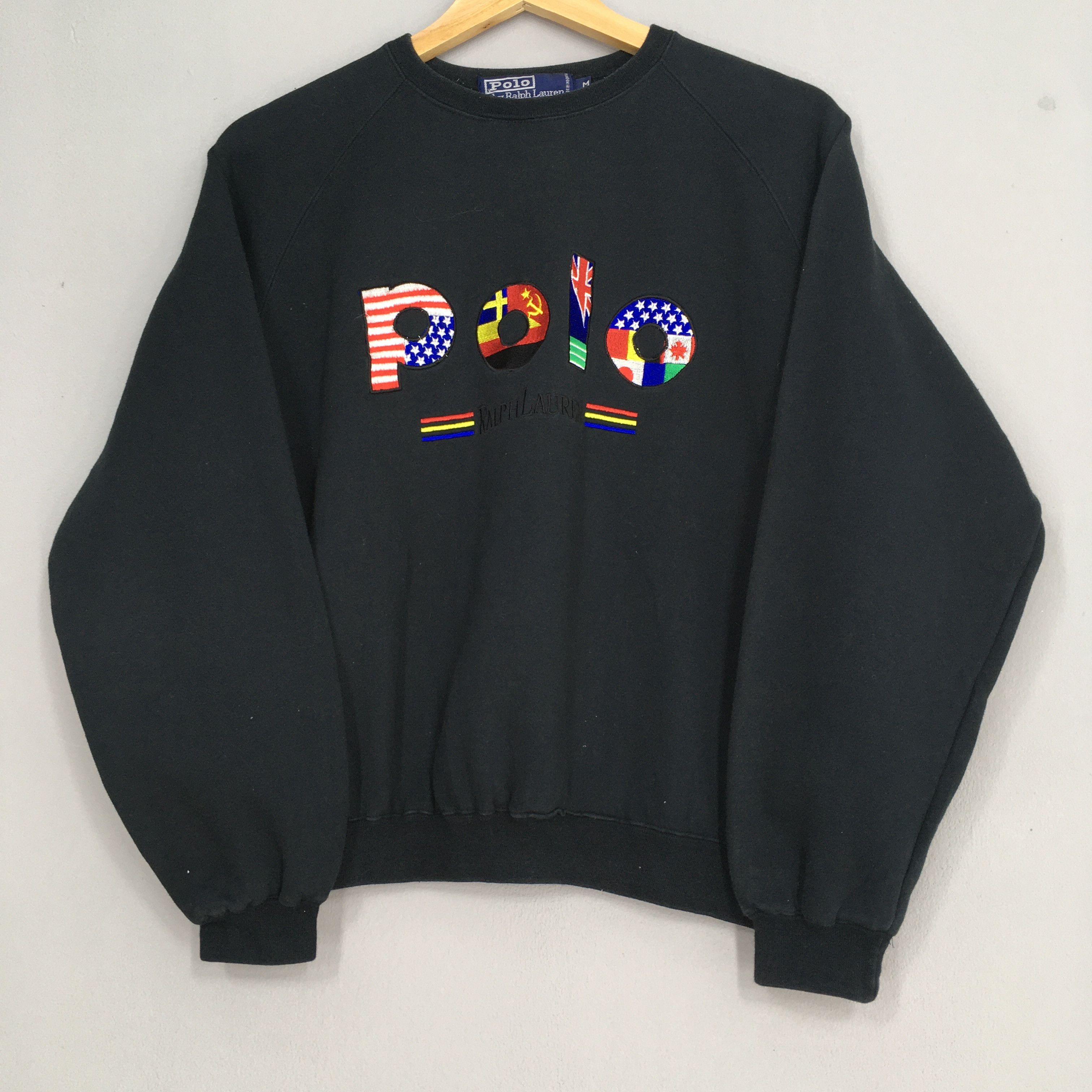 Polo Ralph Lauren × RRL Ralph Lauren × Ralph Lauren Vintage Polo Ralph Lauren Black Sweatshirt Medium Size US M / EU 48-50 / 2 - 3 Thumbnail