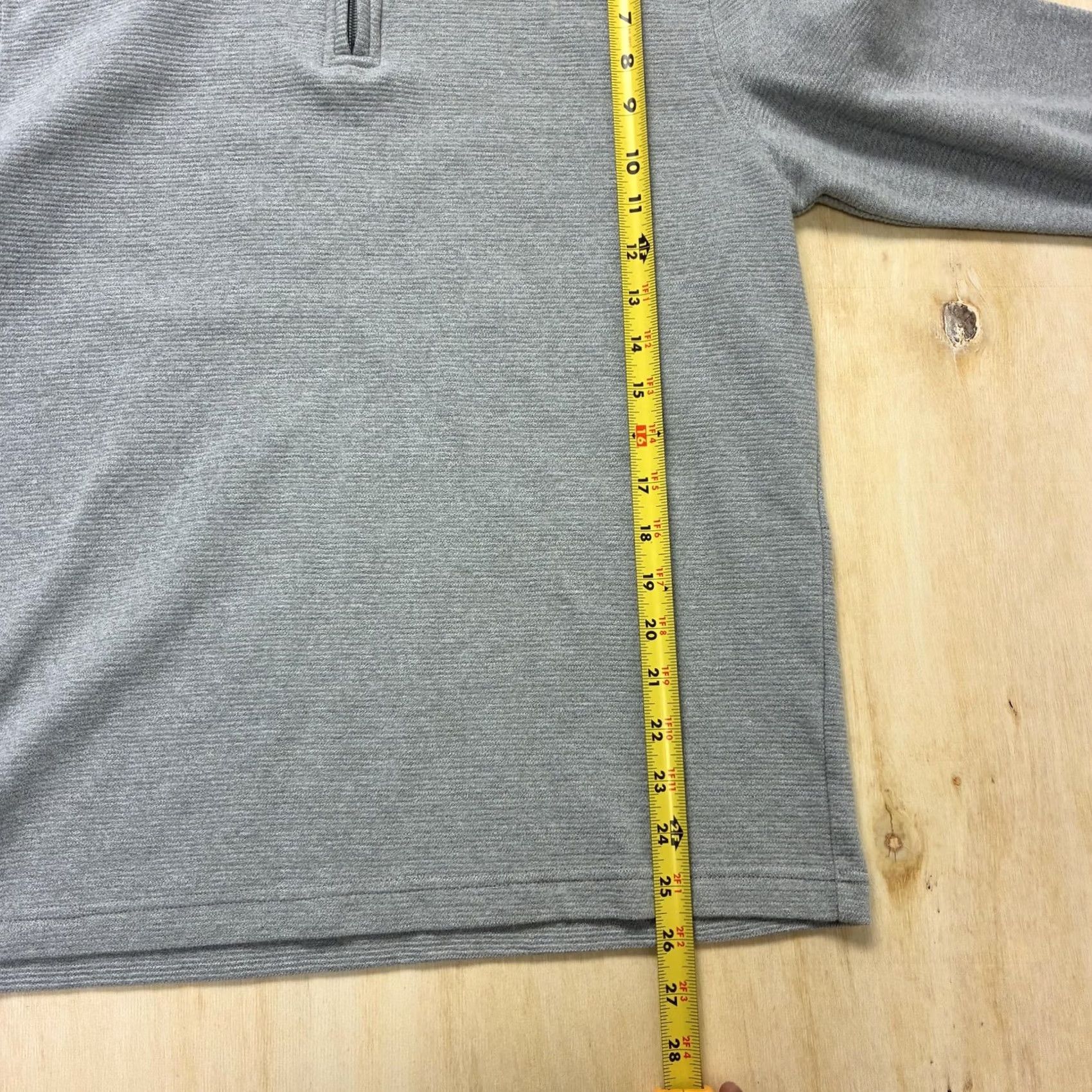 Van Heusen Van Heusen Sweater Mens M Gray Waffle-Knit Mock Neck 1/4 Zip Pullover Size US M / EU 48-50 / 2 - 4 Thumbnail