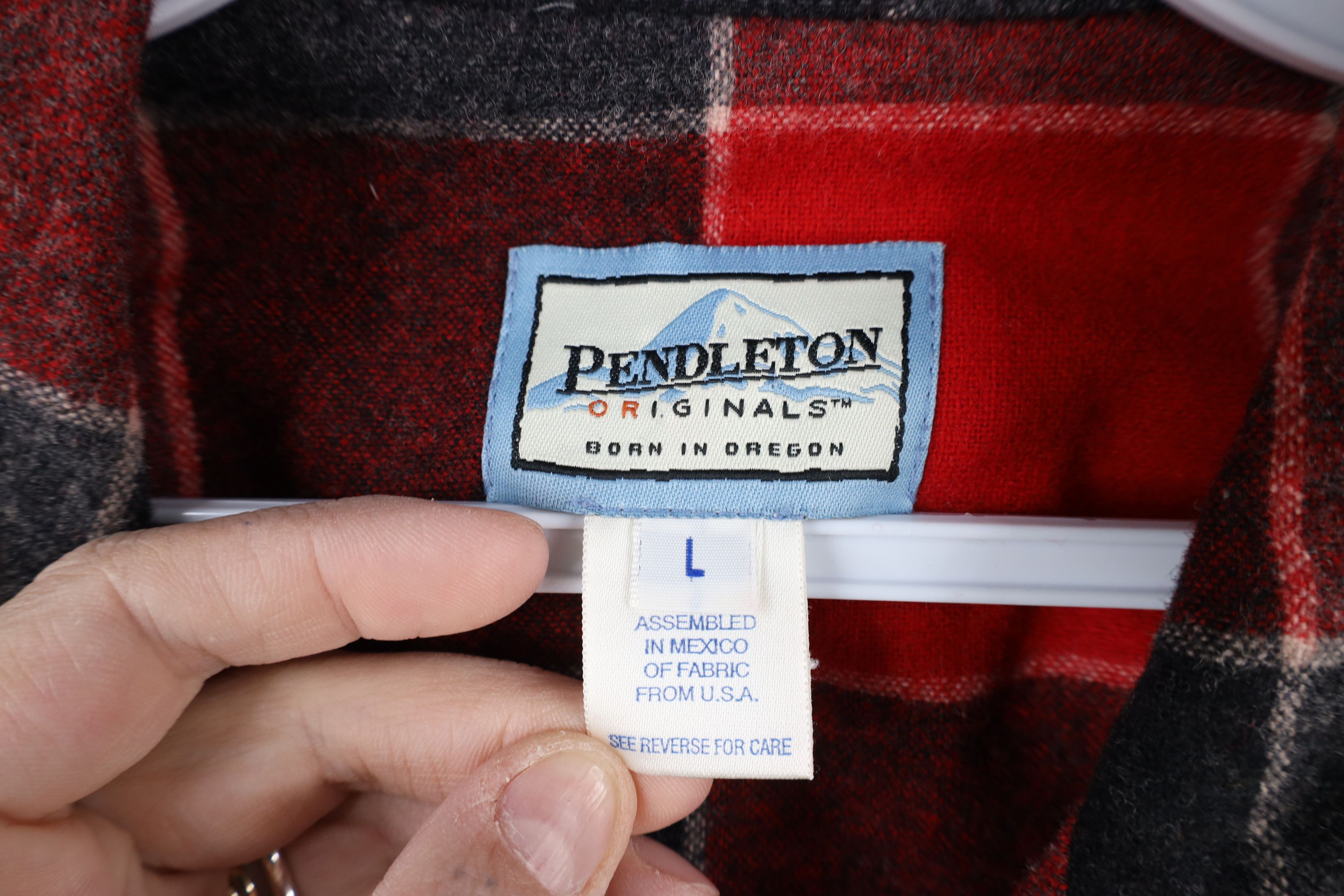 Pendleton × Vintage Vintage 90s Pendleton Wool Button Shirt Jacket Jac Shirt Size L / US 10 / IT 46 - 6 Thumbnail