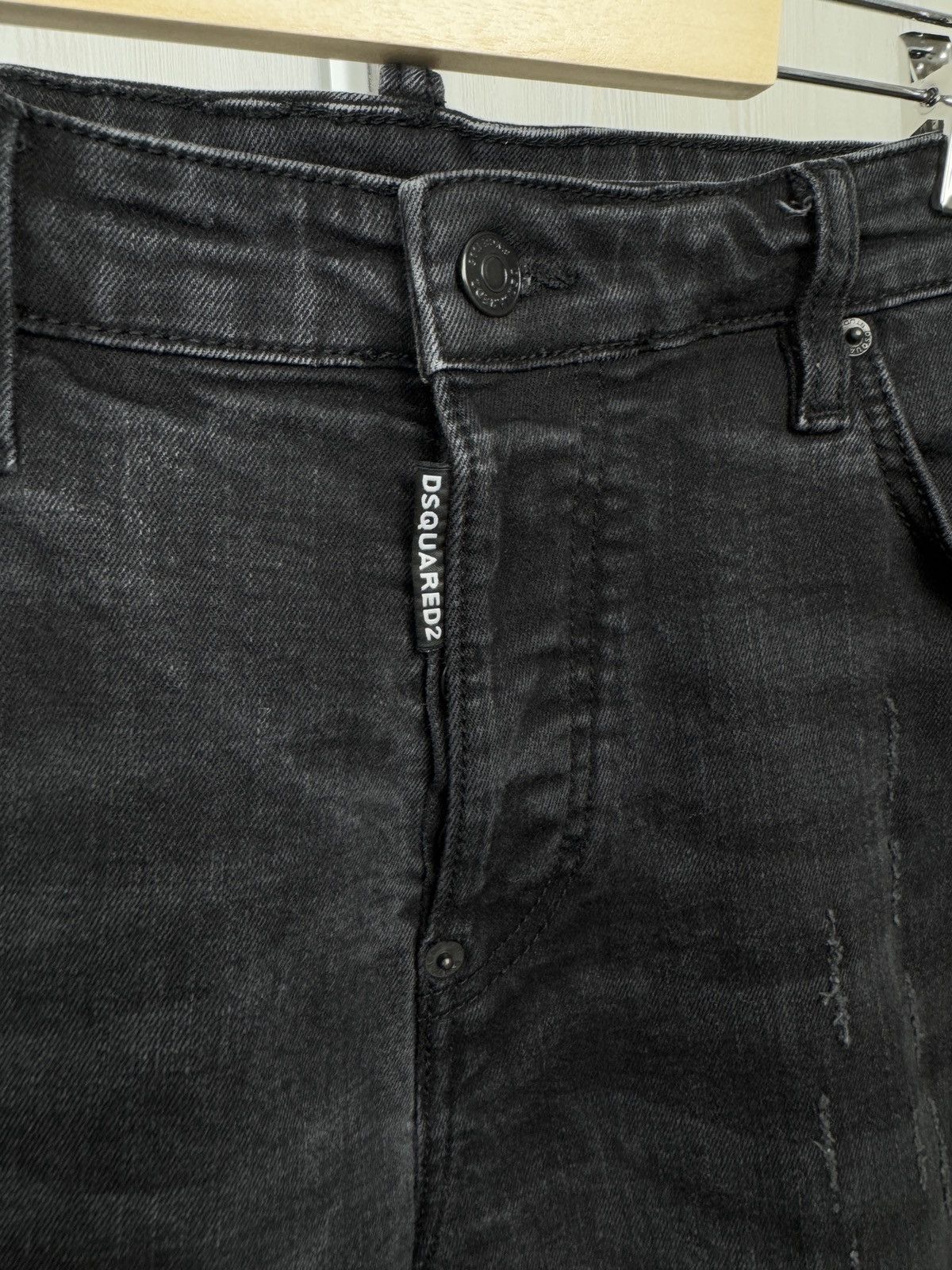 Dsquared2 Dsquared2 black distressed faded denim jeans pants Size US 36 / EU 52 - 4 Thumbnail