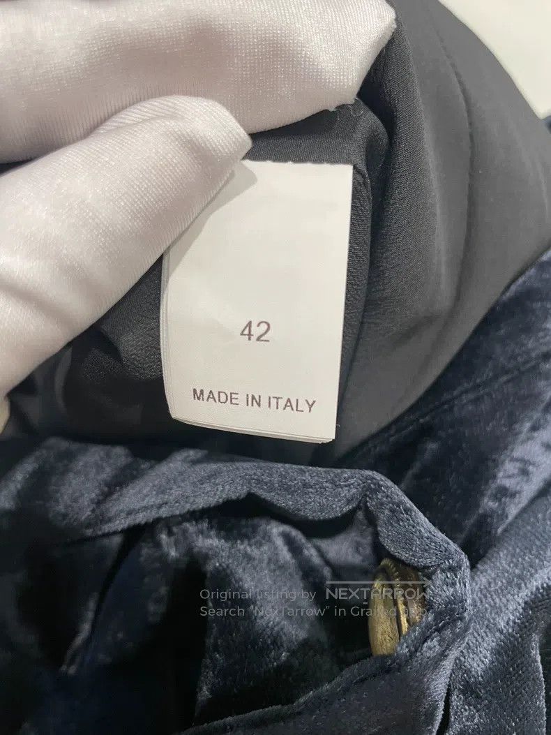 Brunello Cucinelli Brunello Cucinelli Navy Deep Blue Cotton Fiber Suit Jacket Size S / US 4 / IT 40 - 4 Thumbnail