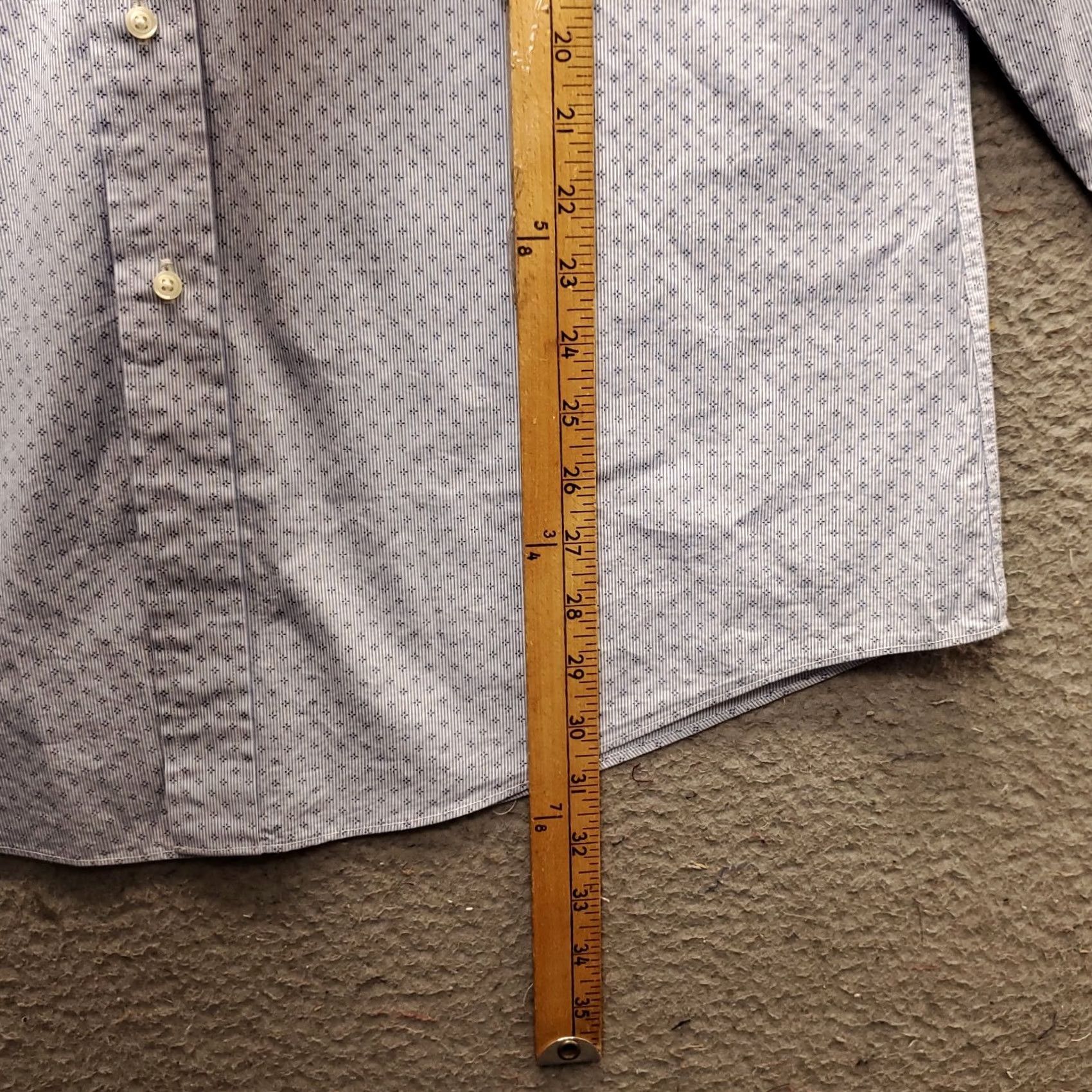 Brooks Brothers Brooks Brothers Mens Dress Shirt 17 Geometric Button-Down Silk? No, 100% Cotton Multicolor Button Down EUC Size 46R - 3 Thumbnail