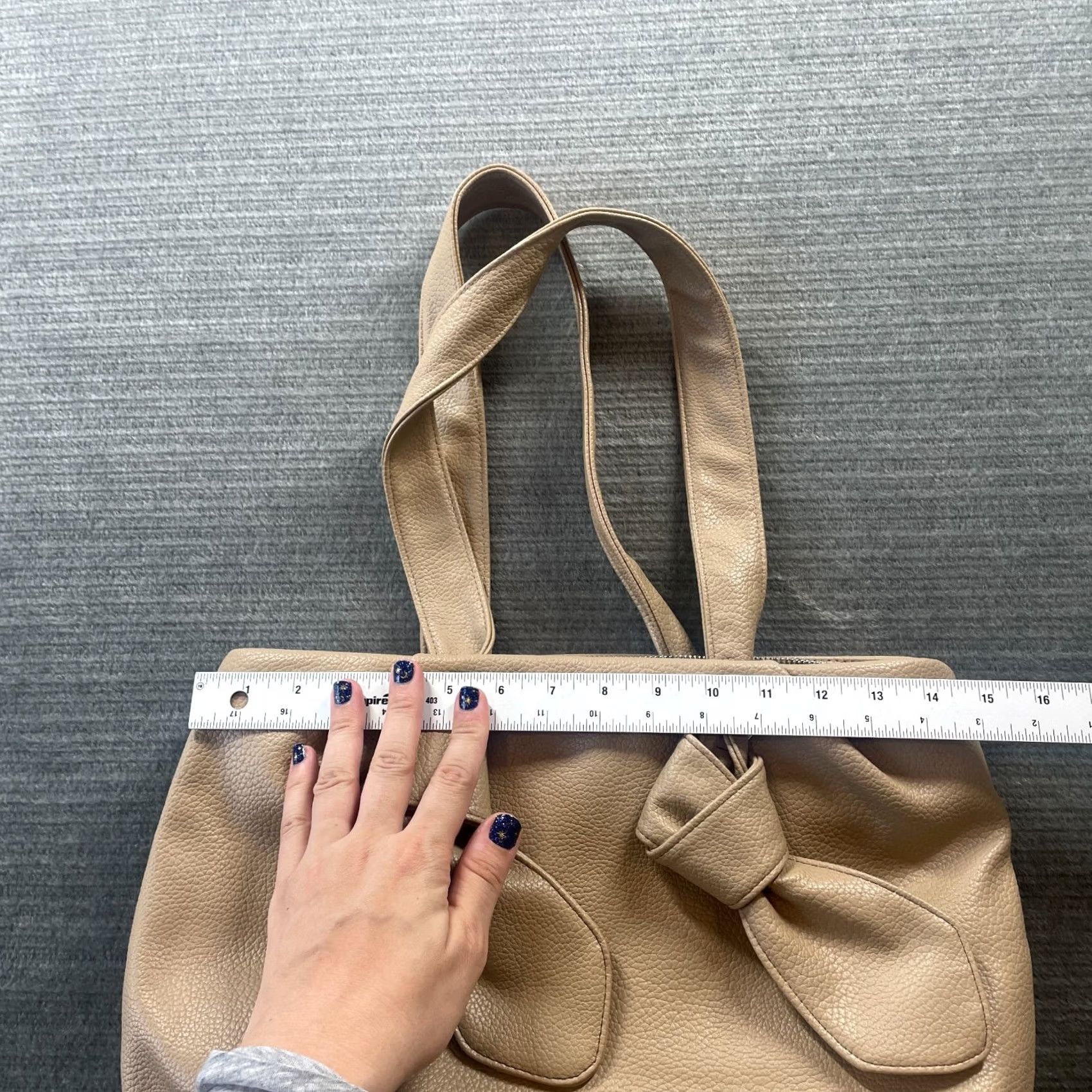 Steve Madden Steve Madden Shoulder Bag Medium Tan Faux Leather Purse Classic Pockets Size ONE SIZE - 5 Thumbnail