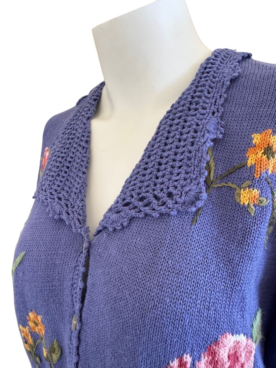 Other Susan Bristol women’s L skirt set vintage 90s sweater floral Size 30" / US 8 / IT 44 - 4 Thumbnail