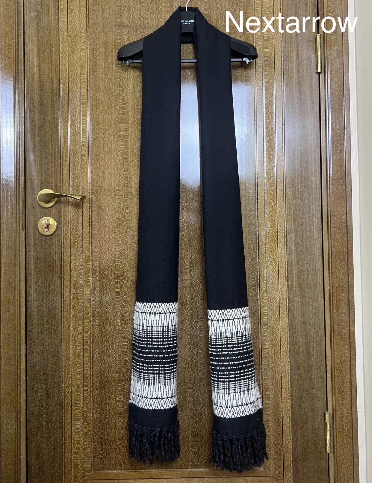 Saint Laurent Paris × Yves Saint Laurent Saint Laurent slp15ss Fer Island Totem Fringe Scarf Size ONE SIZE - 1 Thumbnail