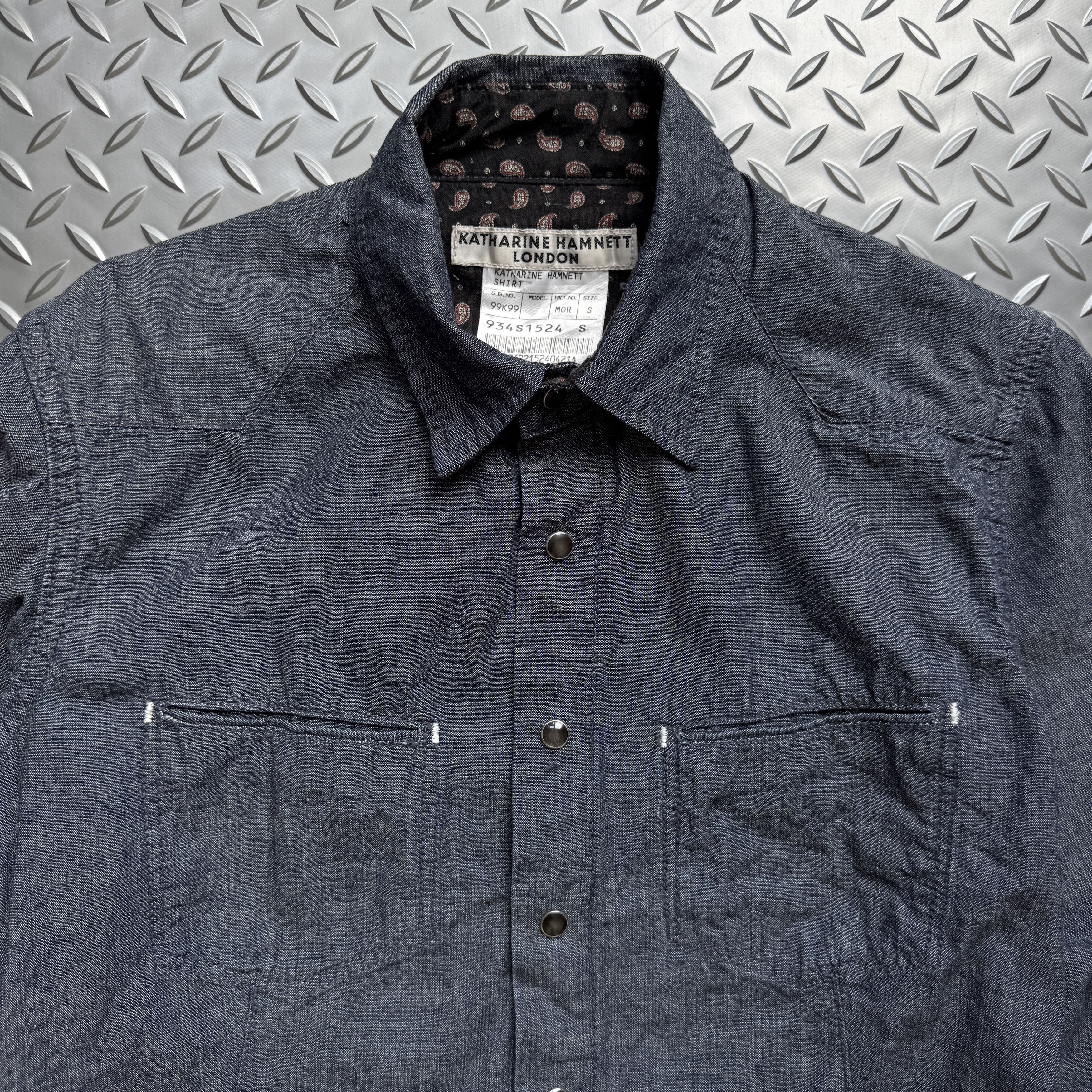 Katharine Hamnett London Katharine Hamnett London Denim Snap Button Shirt Size US S / EU 44-46 / 1 - 3 Thumbnail