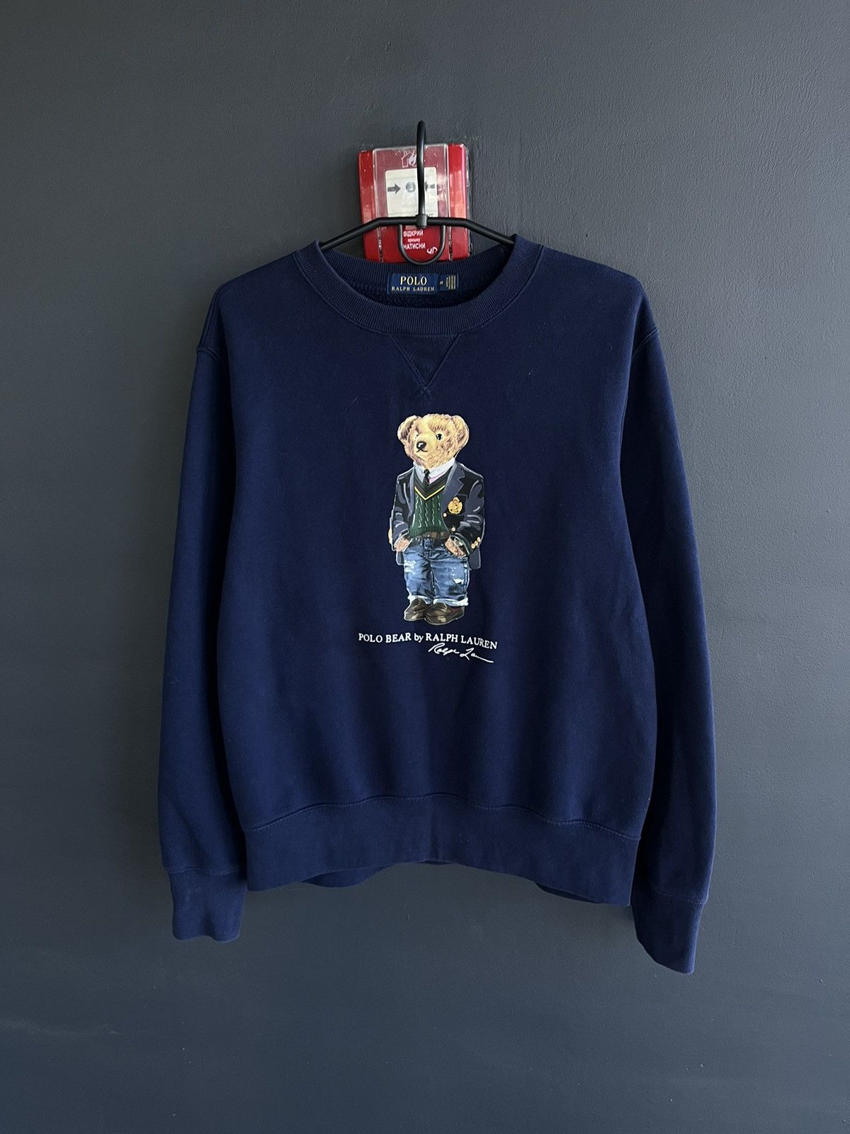 Pre-owned Polo Ralph Lauren X Vintage Polo Bear By Ralph Laurent Hype Sweatshirt In Navy Blue