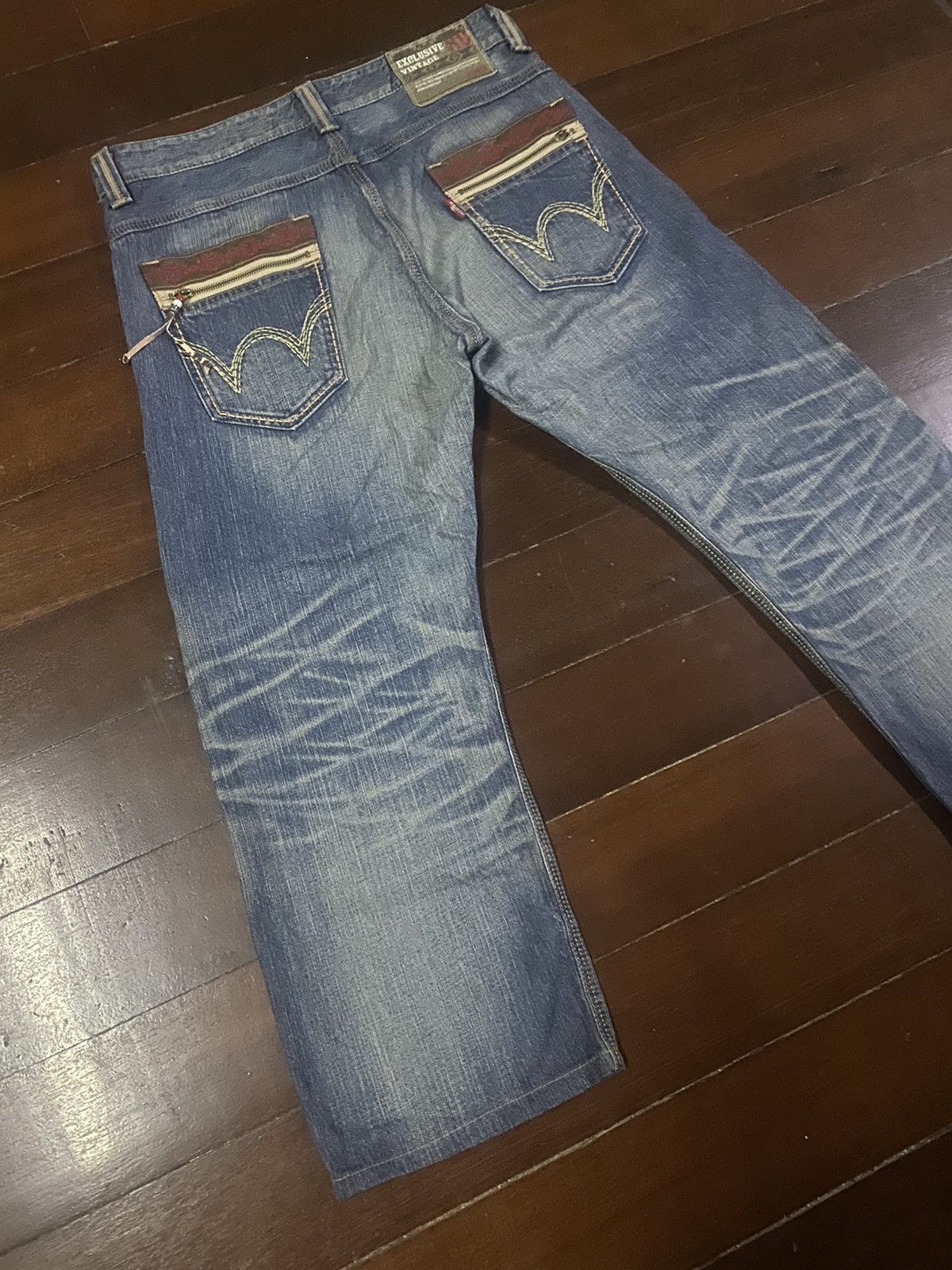Ed Hardy × Edwin Fire design EDWIN exclusive vintage mud wash clawmark Size US 39 - 5 Thumbnail