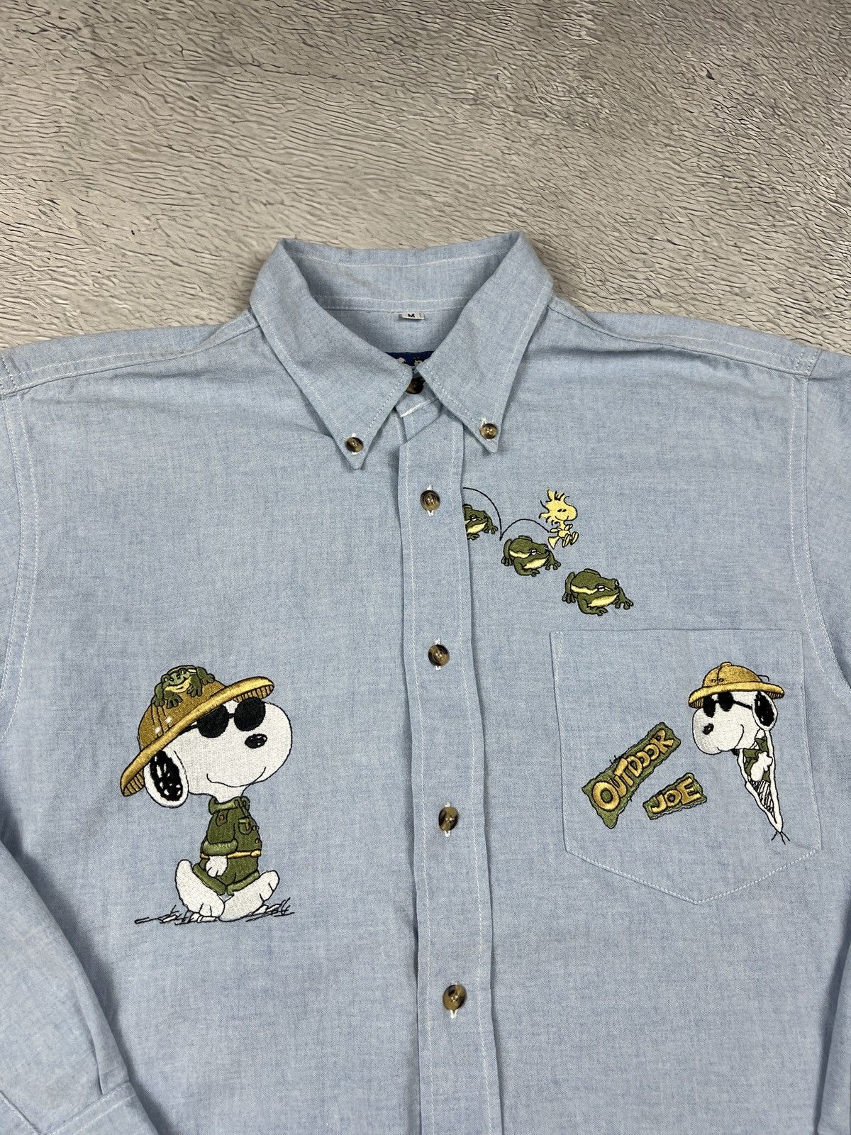 Cartoon Network × Peanuts × Vintage Vintage 90s Snoopy Peanuts Charlie Brown Outdoor Joe shirt Size US M / EU 48-50 / 2 - 2 Thumbnail