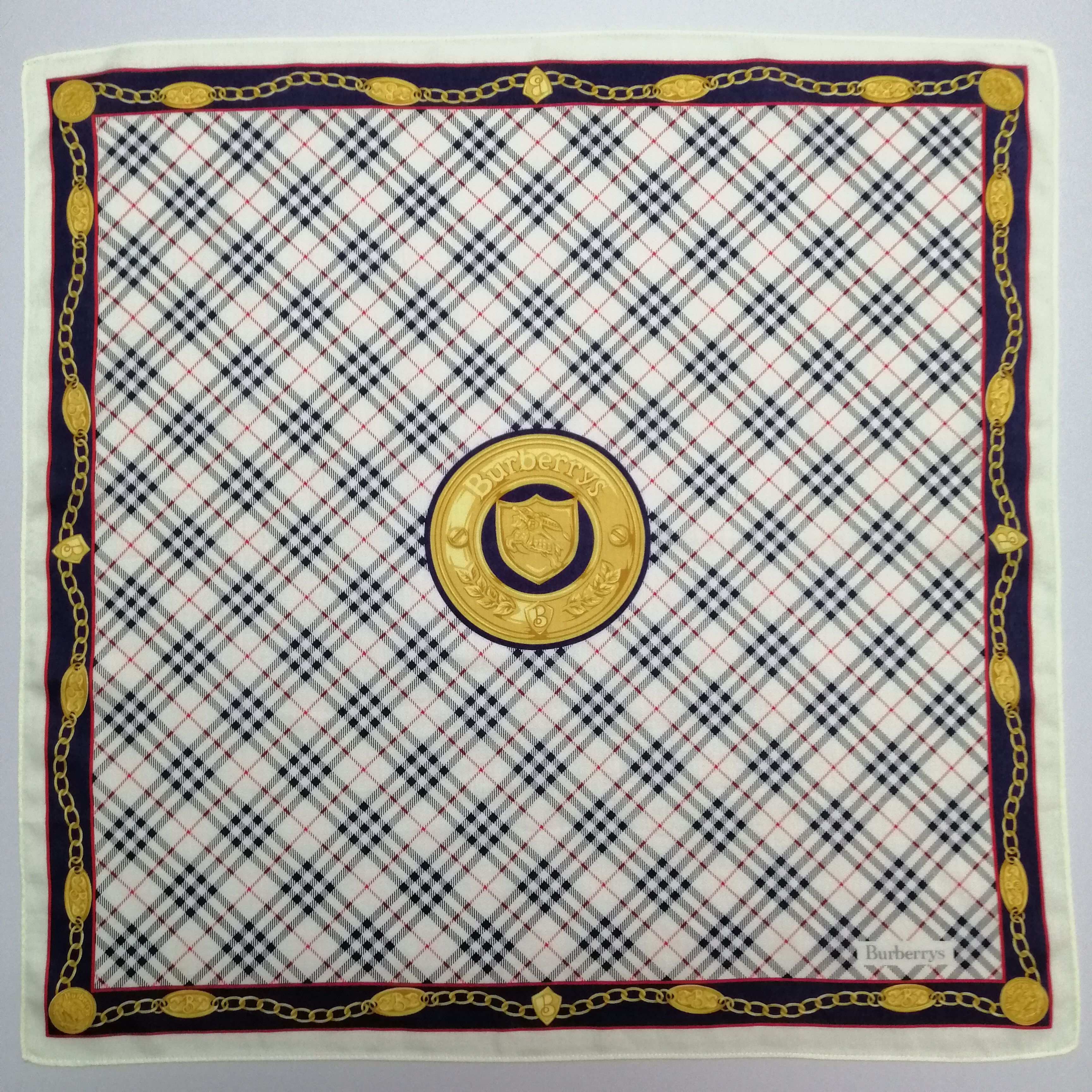 Burberry × Vintage Burberry Handkerchief/Neckerchief/Bandana-KD2212 Size ONE SIZE - 2 Thumbnail
