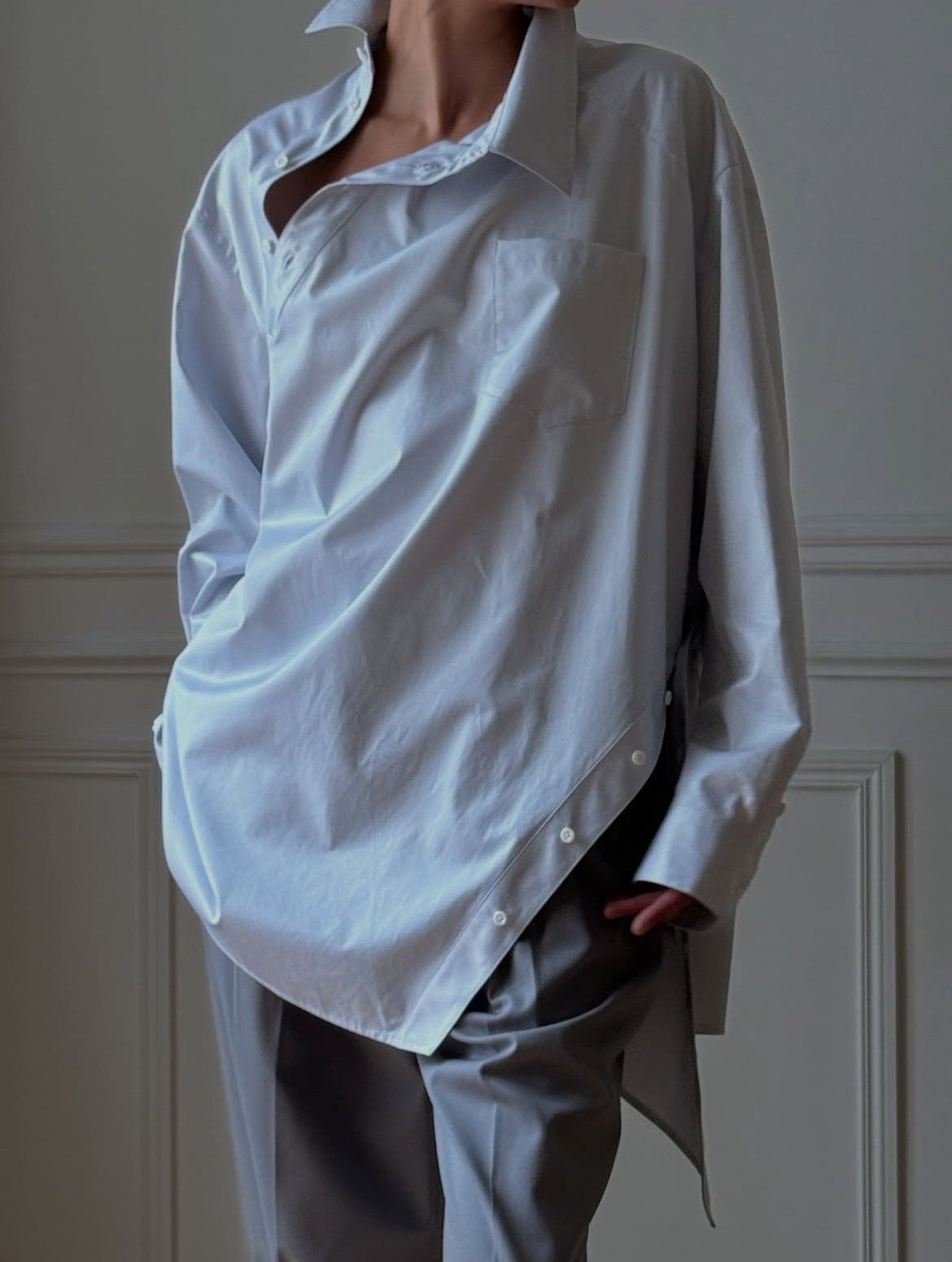 Peter Do Peter Do Kiko Shirt in Silver Blue Size M / US 6-8 / IT 42-44 - 8 Thumbnail