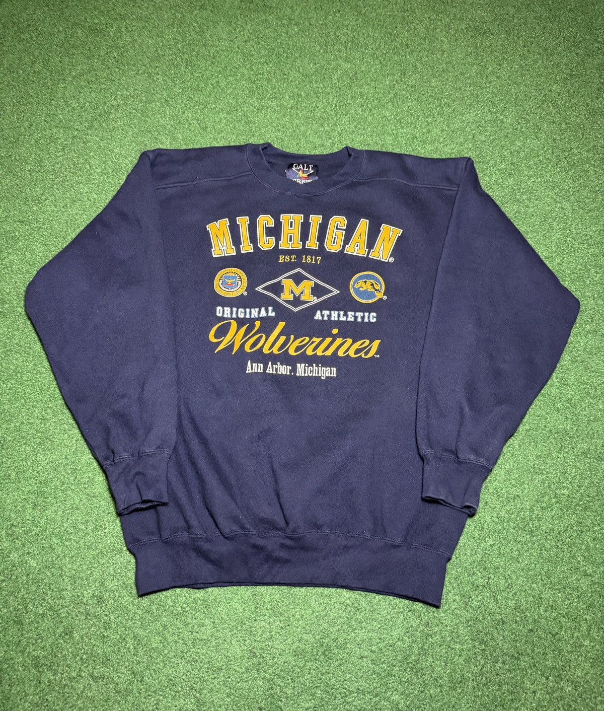 Vintage Vintage 90s Michigan Wolverines L 23x29 College Sweatshirt Size US L / EU 52-54 / 3 - 1 Thumbnail