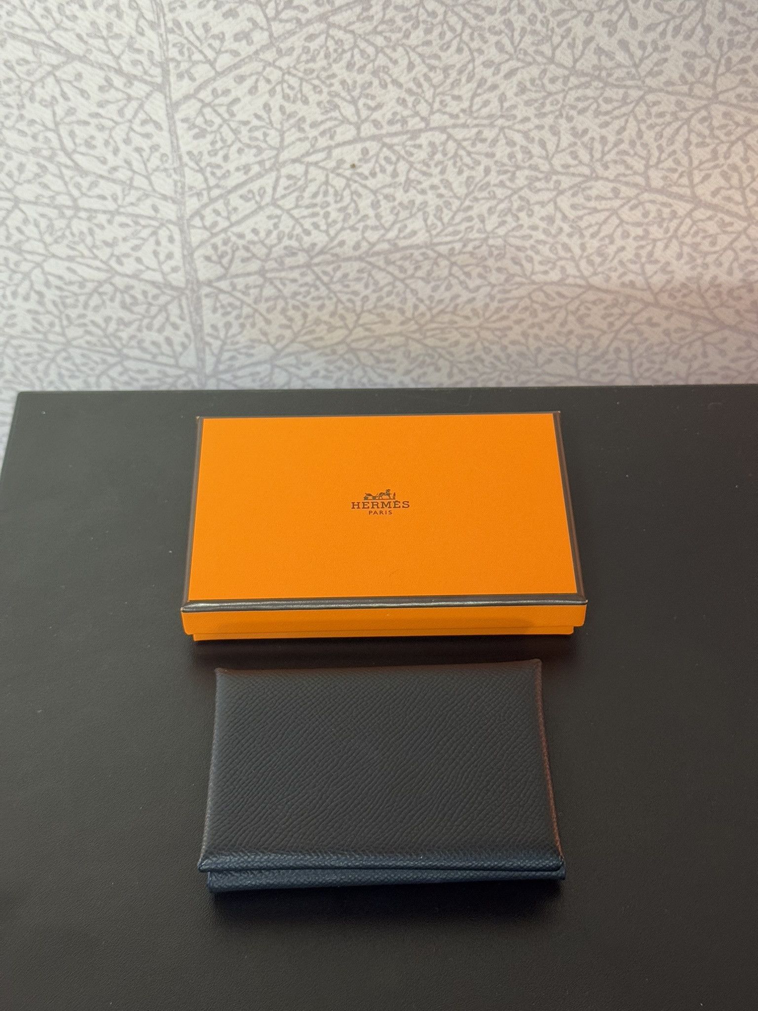 Hermes Hermes Calvi Duo Compact Card Holder Goatskin & Palladium Size ONE SIZE - 2 Thumbnail