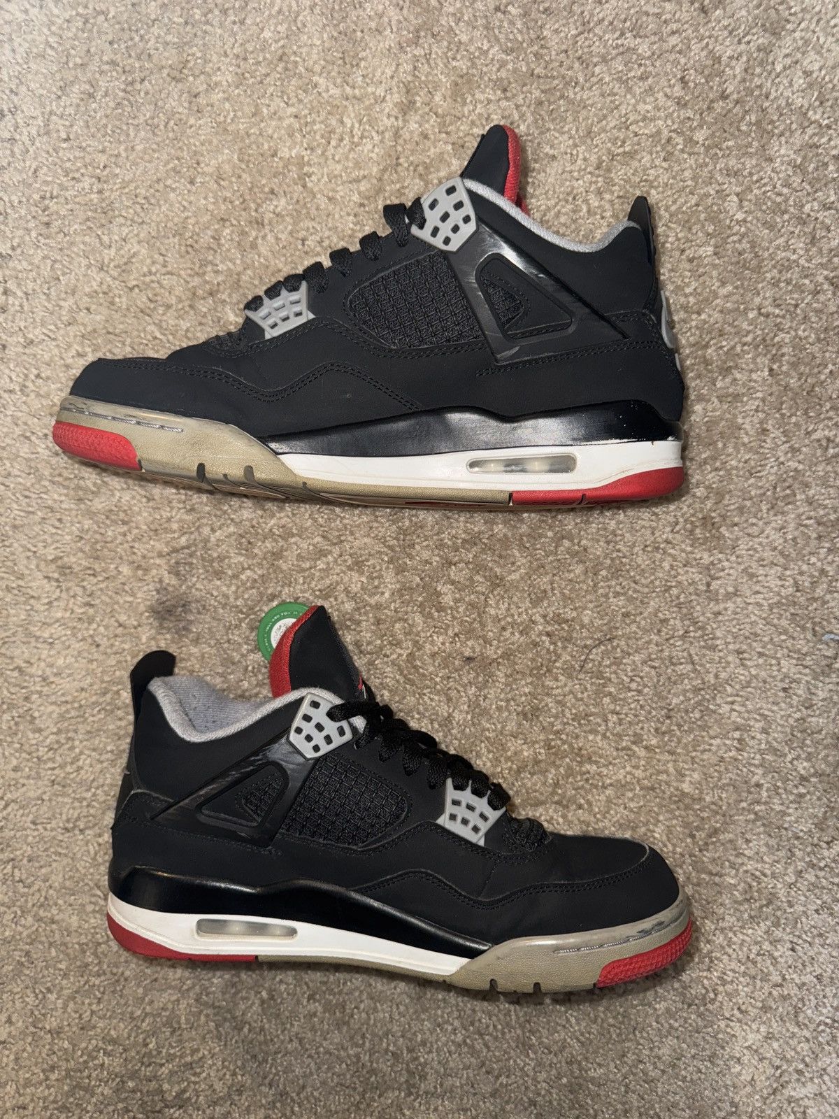 Jordan Brand × Nike Jordan 4 Bred 2019 - Size 8 M Size US 8 / EU 41 - 4 Thumbnail