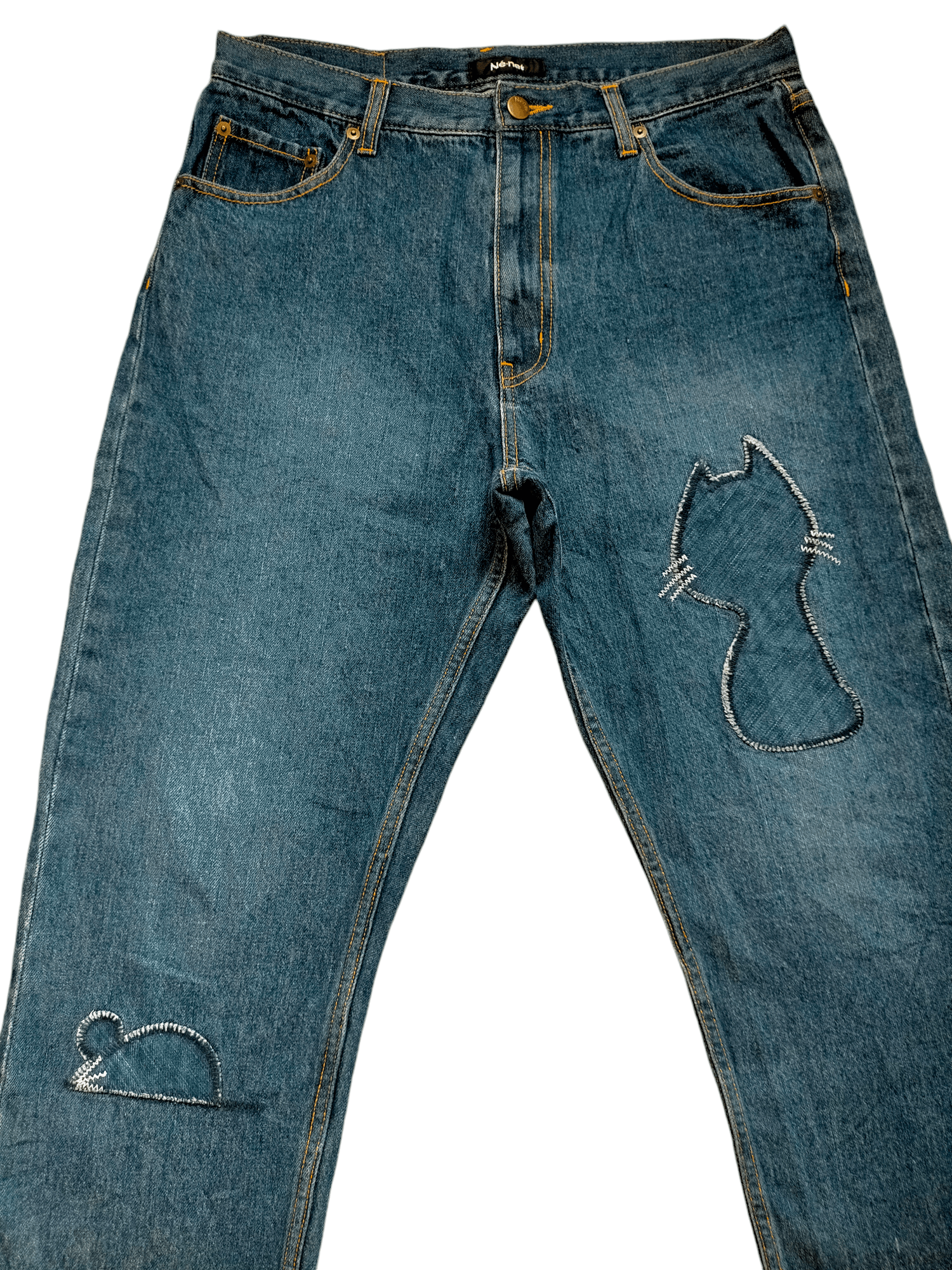 Issey Miyake × Ne-Net Ne-Net Patchwork Denim Pants Size US 32 / EU 48 - 3 Thumbnail