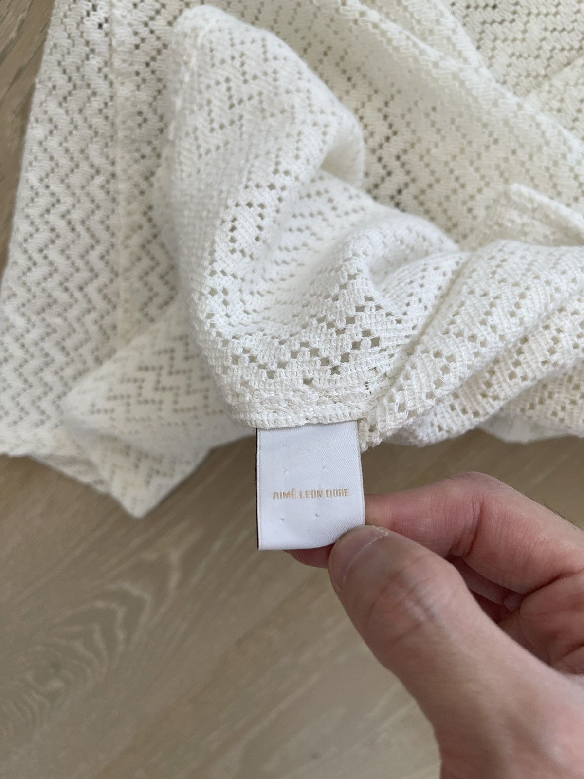 Aimé Leon Dore Lace Resort Shir white L