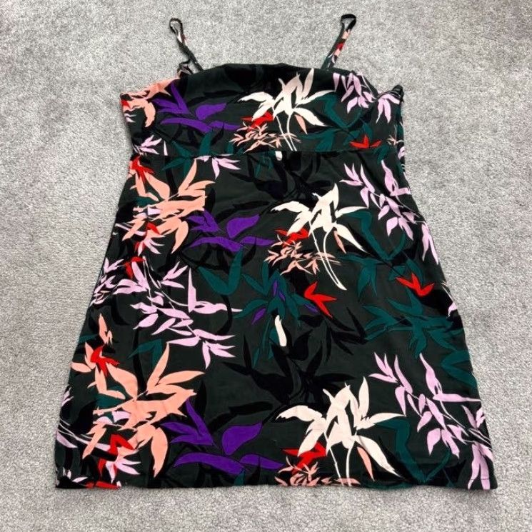 Obey VINTAGE Obey Botanical Leaf Print Mini Dress Women Medium Floral Boho Summer Beach Hawaiian Aloha Sleeveless Size M / US 6-8 / IT 42-44 - 3 Thumbnail