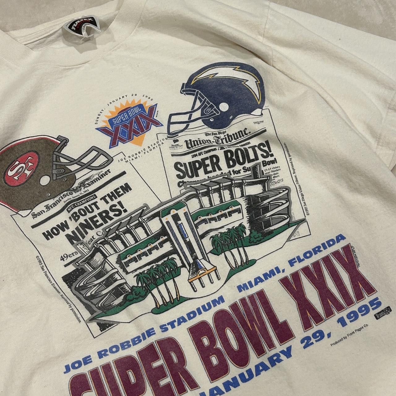 Tultex 1995 Super Bowl XXIX Joe Robbie Stadium Miami Florida tee Size US L / EU 52-54 / 3 - 3 Thumbnail