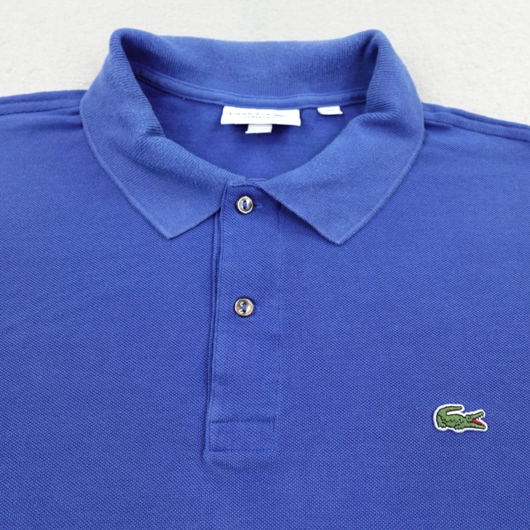 Lacoste Lacoste Polo Shirt Mens 4XL Blue Classic Fit Pique Cotton Croc Logo Short Sleeve Casual Preppy Mens 4XL Size US XXL / EU 58 / 5 - 2 Thumbnail