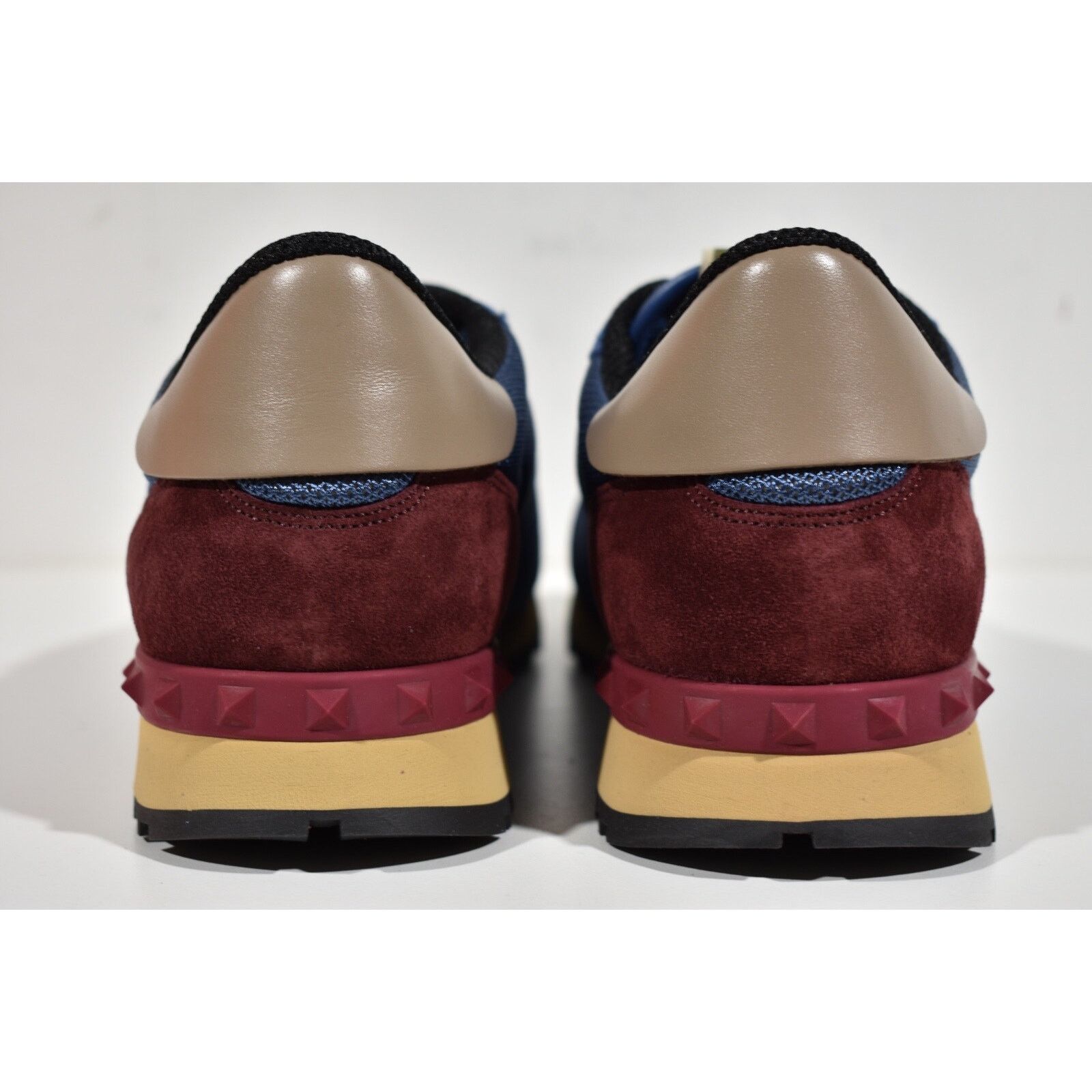 Valentino Valentino Rockstud Men Burgundy Blue Rockrunner Low Top Size US 9.5 / EU 42-43 - 9 Thumbnail