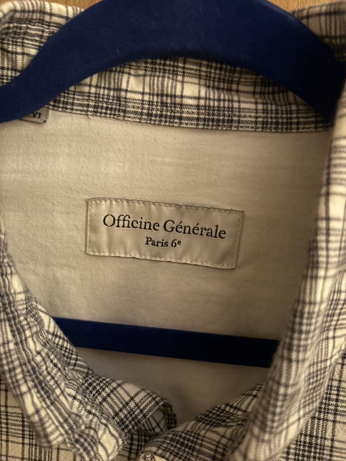 Officine Generale Officine Générale Blue and White Button-Down Size US M / EU 48-50 / 2 - 2 Thumbnail
