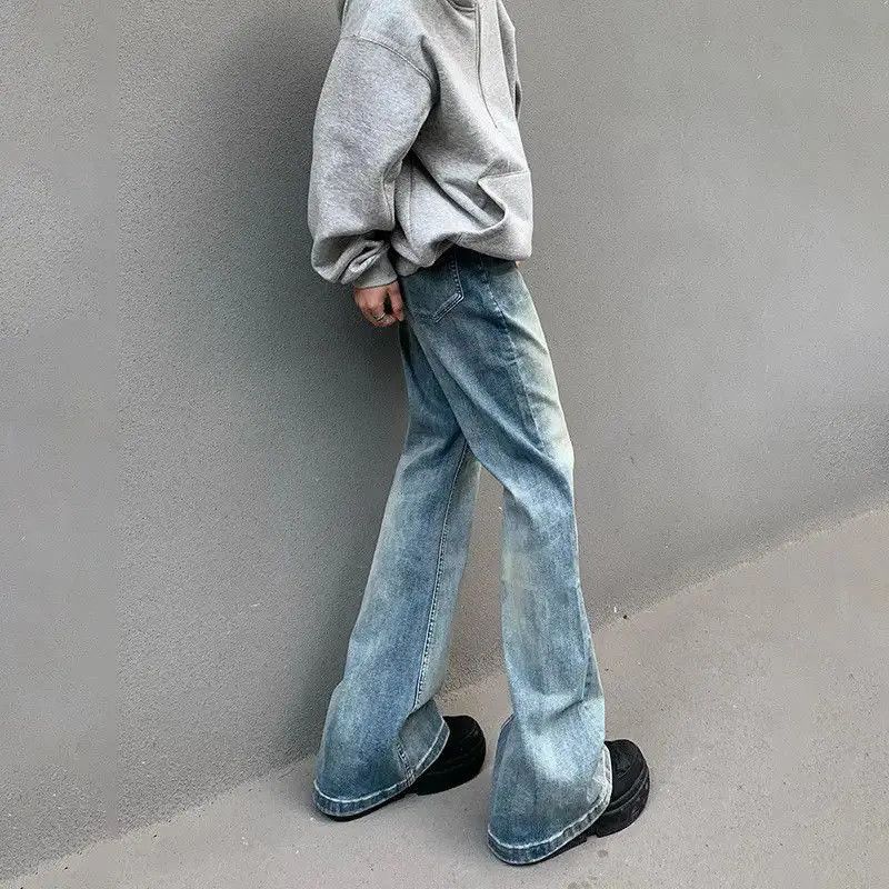 Japanese Brand Retro loose yellow mud dyed straight leg jeans Size US 32 / EU 48 - 2 Thumbnail