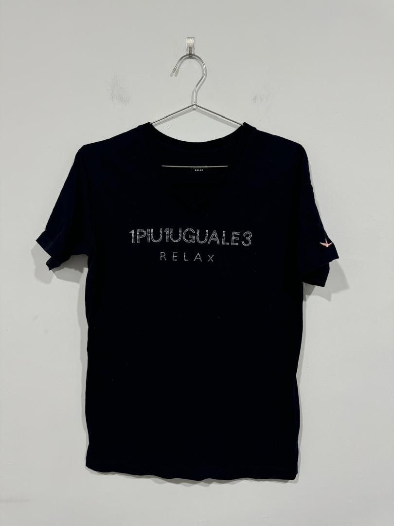 Japanese Brand 1PIU1UGUALE3 Relax Diamond Spellout Tee Size US S / EU 44-46 / 1 - 1 Thumbnail