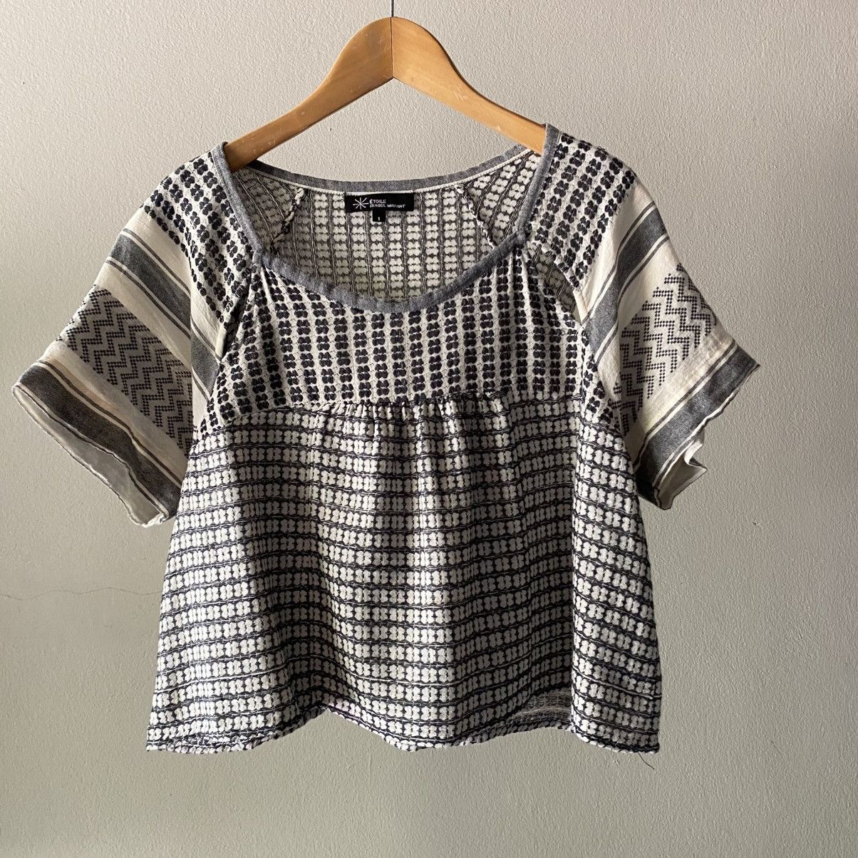 Designer ÉTOILE ISABEL MARANT Boho Woven Crop Top Size S / US 4 / IT 40 - 23 Thumbnail