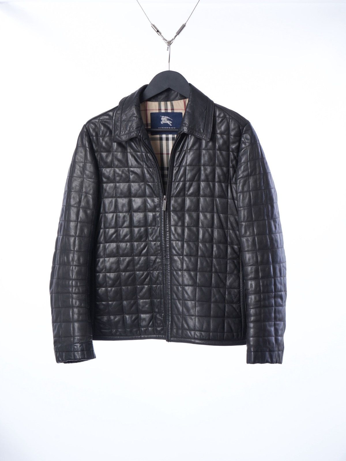 Burberry Rare Burberry London Black Leather Biker Jacket 44 M Size M / US 6-8 / IT 42-44 - 1 Thumbnail