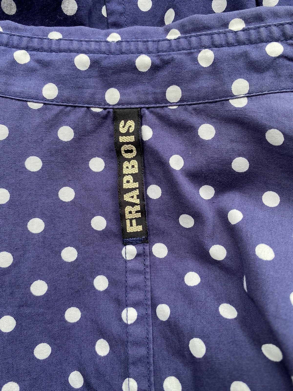 Frapbois FRAPBOIS Blue Long-Sleeve Shirt with White Polka Dots Size XS / US 0-2 / IT 36-38 - 3 Thumbnail